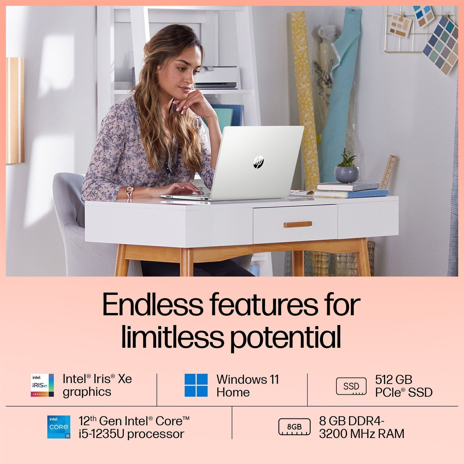Image of HP Laptop Intel Core i5 12th Gen 1235U - (8 GB /512 GB SSD /Windows 11 Home) 15s-fq5329TU Thin and Light Laptop