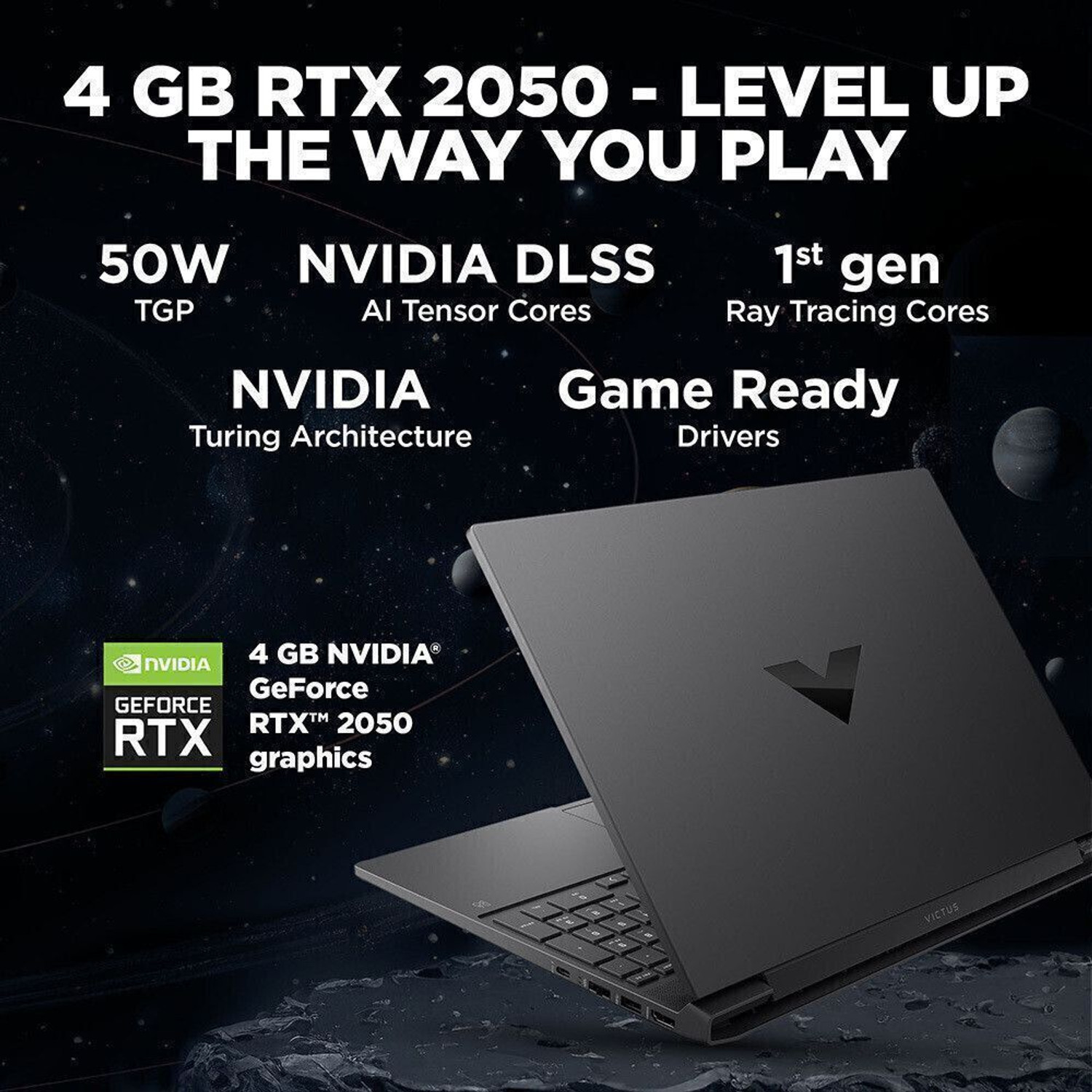 Image of HP Victus Intel Core i5 12th Gen 12450H - (8 GB /512 GB SSD /Windows 11 Pro /4 GB Graphics /NVIDIA GeForce RTX 2050) 15-fa1312TX Gaming Laptop