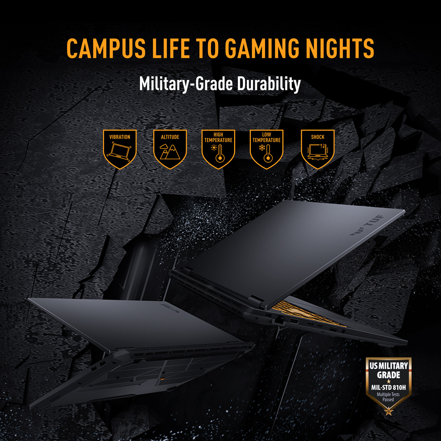 Image of ASUS ASUS TUF Gaming F16 (2026) Intel Core i7 14th Gen 14650HX - (16 GB /1 TB SSD /Windows 11 Home /8 GB Graphics /NVIDIA GeForce RTX 5060 /144 Hz) FX608JMI-TU251WS Gaming Laptop