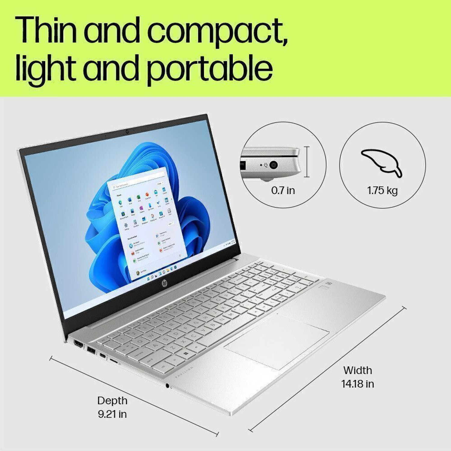 Image of HP Pavilion Intel Core i5 13th Gen 1335U - (16 GB /1 TB SSD /Windows 11 Home) 15-eg3018TU Thin and Light Laptop