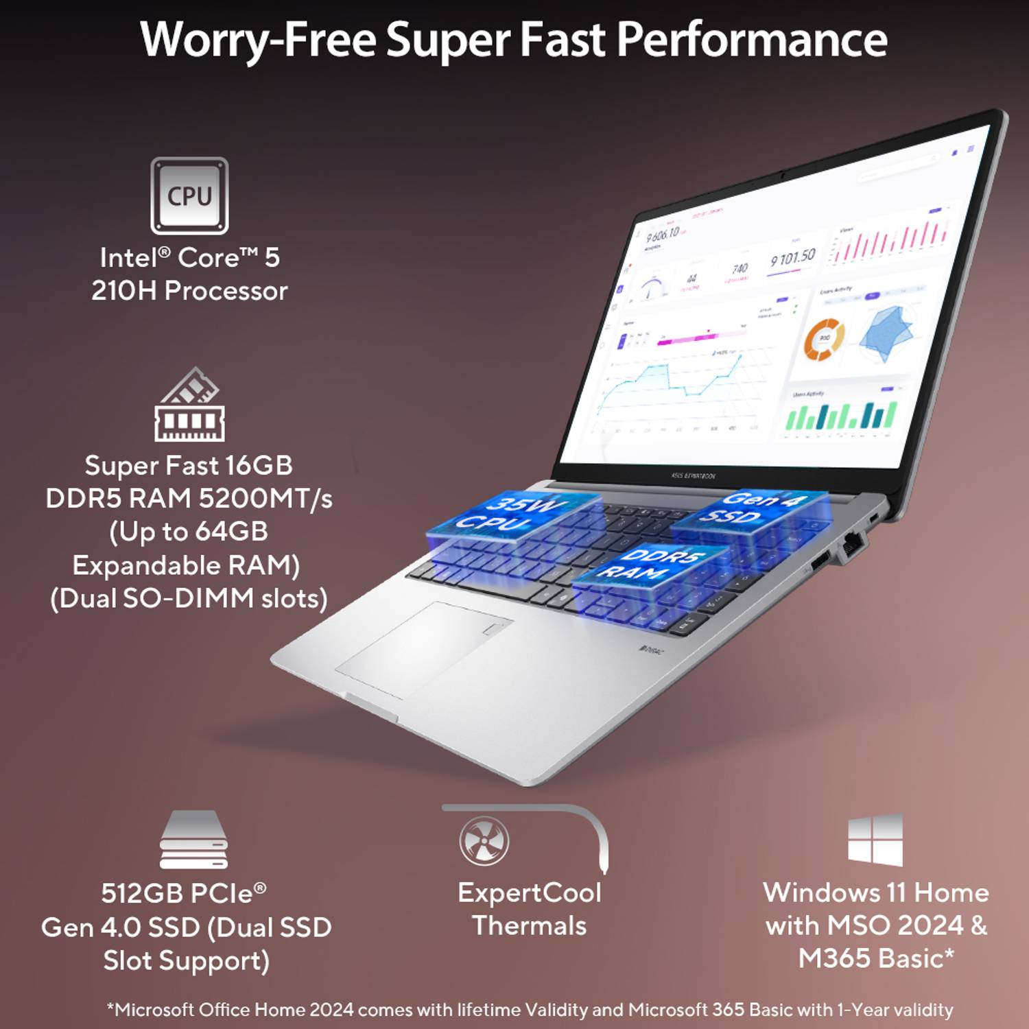ASUS ExpertBook P1 (i5 14th Gen) 16GB/512GB SSD Laptop - Image 3
