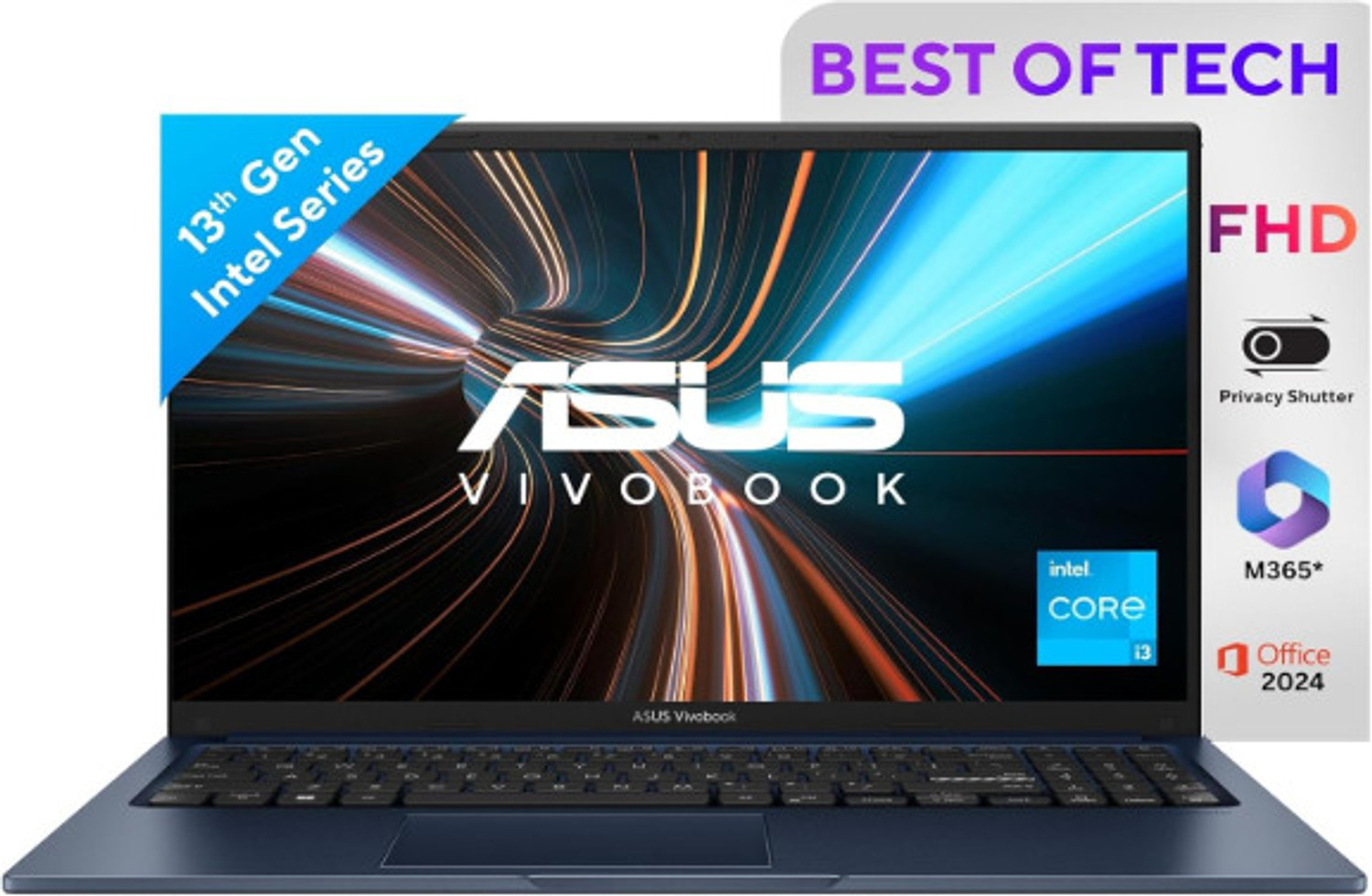 Image of ASUS 1315U Intel Core i3 13th Gen 1315U - (16 GB /512 GB SSD /Windows 11 Home) X1504VA-NJ2325WS Thin and Light Laptop
