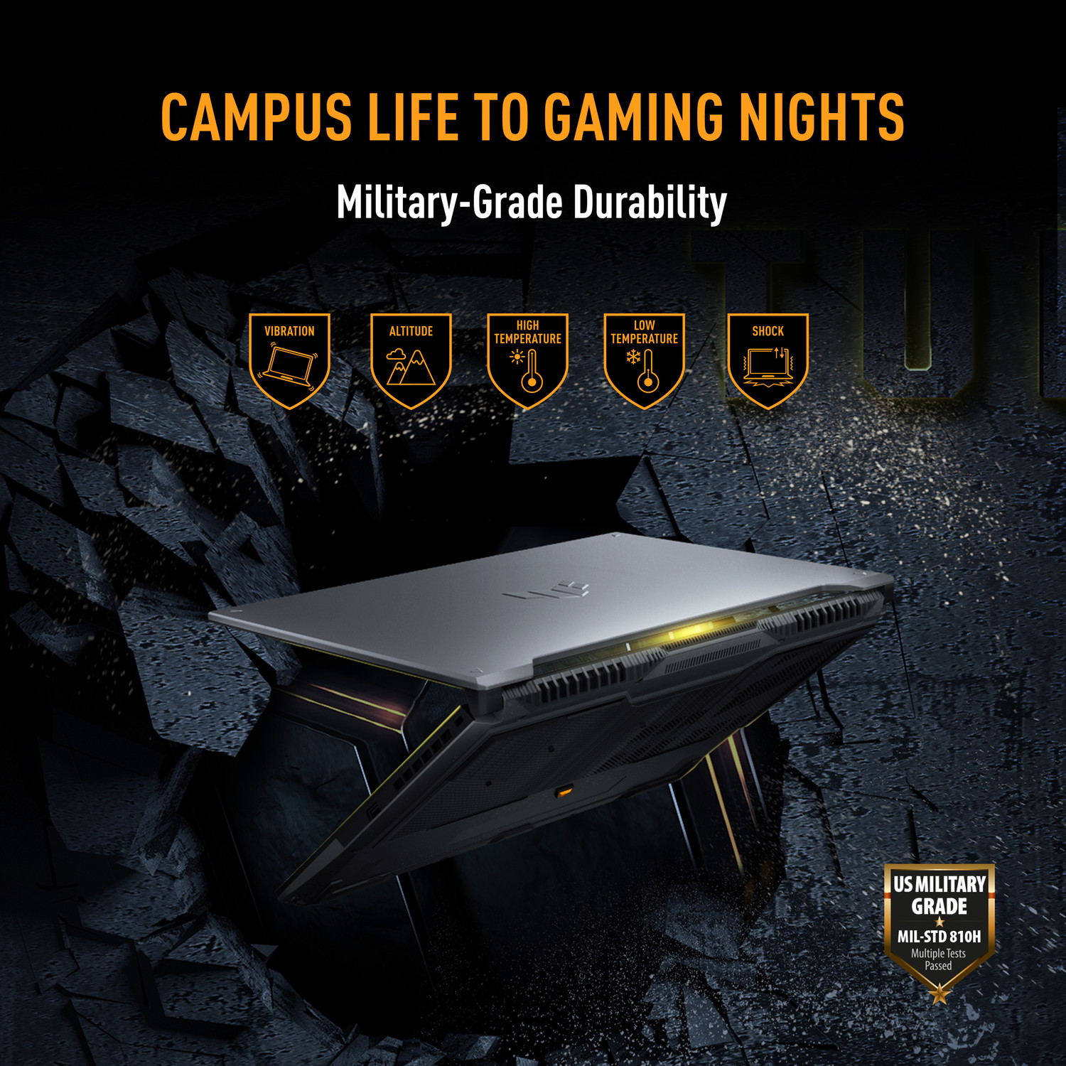 Image of ASUS TUF Gaming F16 (2026) Intel Core 5 205H - (16 GB /512 GB SSD /Windows 11 Home /6 GB Graphics /NVIDIA GeForce RTX 3050 /144 Hz) FX607VJR-TU325WS Gaming Laptop