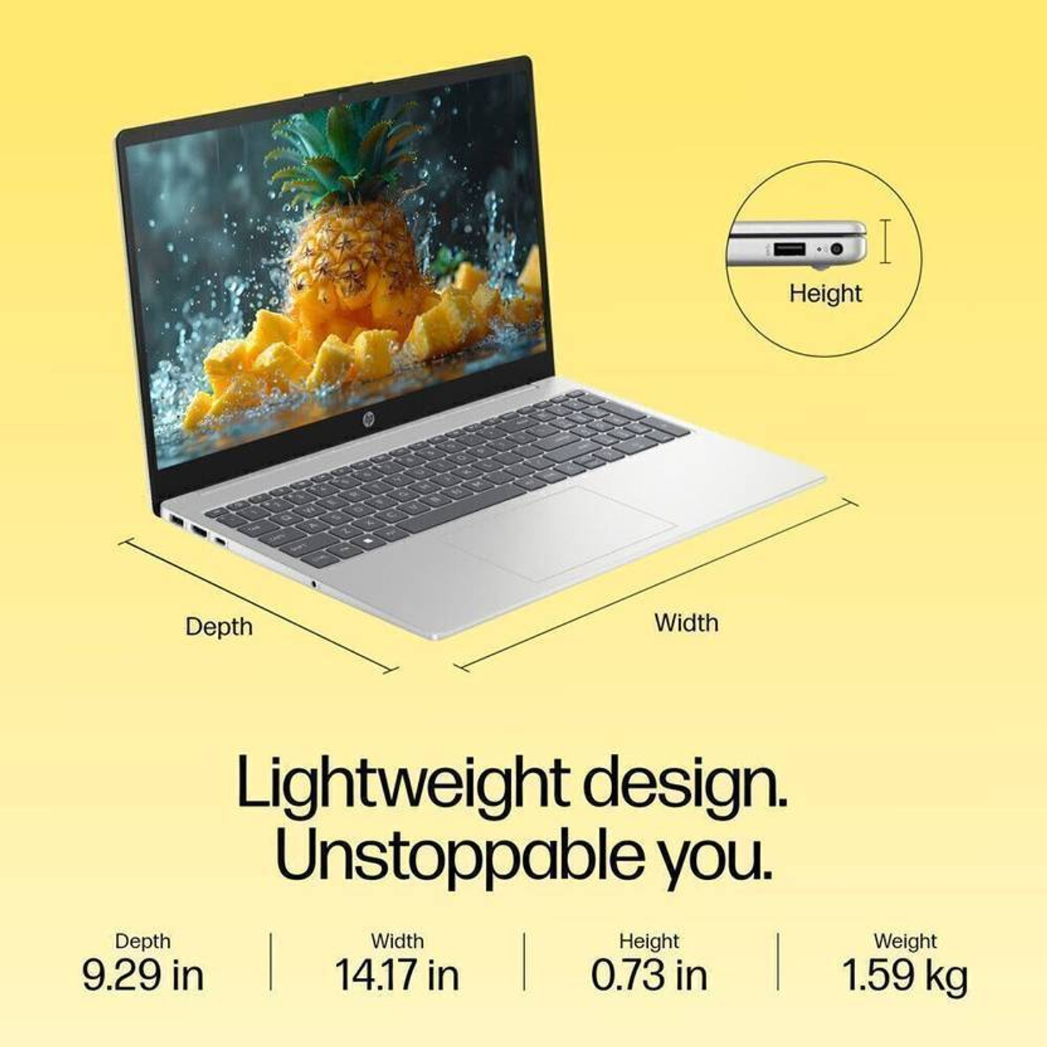 Image of HP AMD Ryzen 5 Quad Core 7520U - (8 GB /512 GB SSD /Windows 11 Home) 15-fc0155AU Thin and Light Laptop