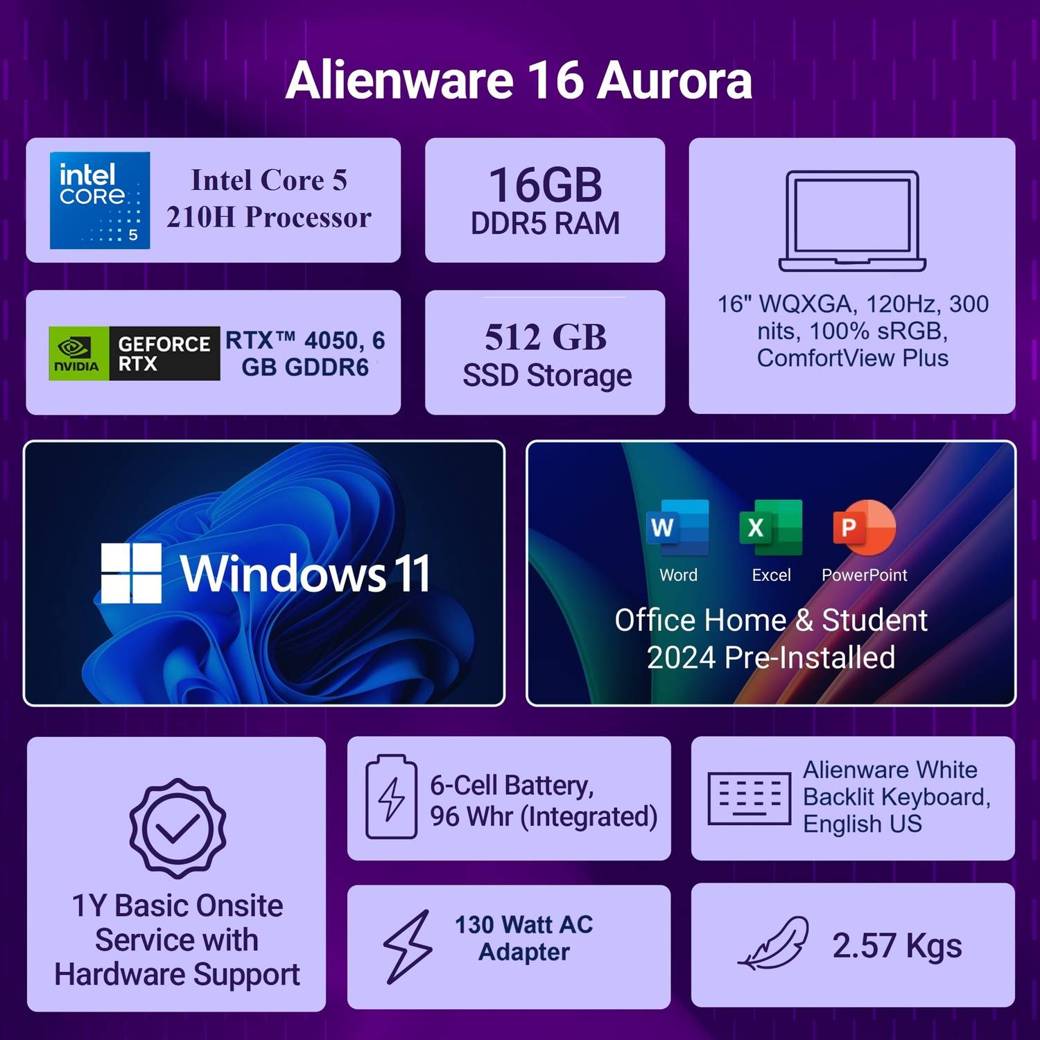 DELL Alienware 16 Aurora Intel Core 5 210H - Image 2
