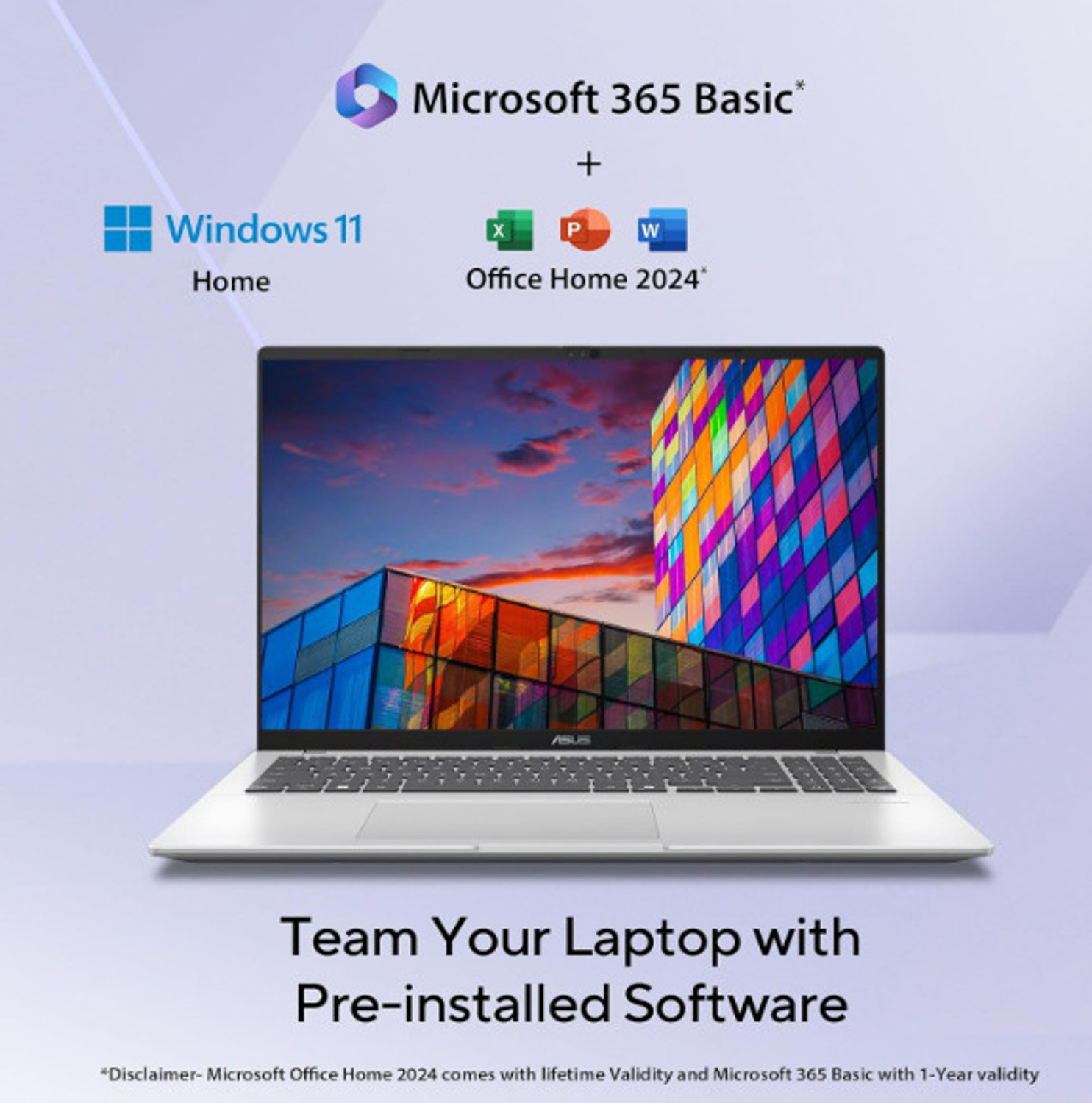 Image of ASUS Vivobook 16 (2025), Copilot + PC with Backlit Keyboard, AI PC Snapdragon X - (16 GB /512 GB SSD /Windows 11 Home) X1607QA-MB050WS Thin and Light Laptop