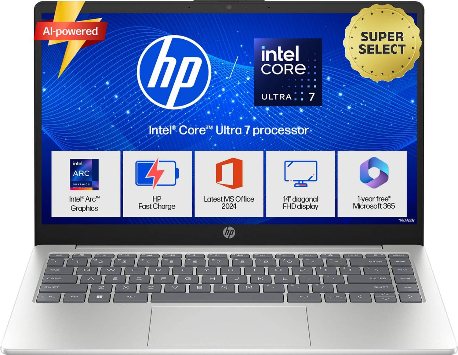 HP 14 AI PC Intel Core Ultra 7 155H 14-ep1152TU - Image 1