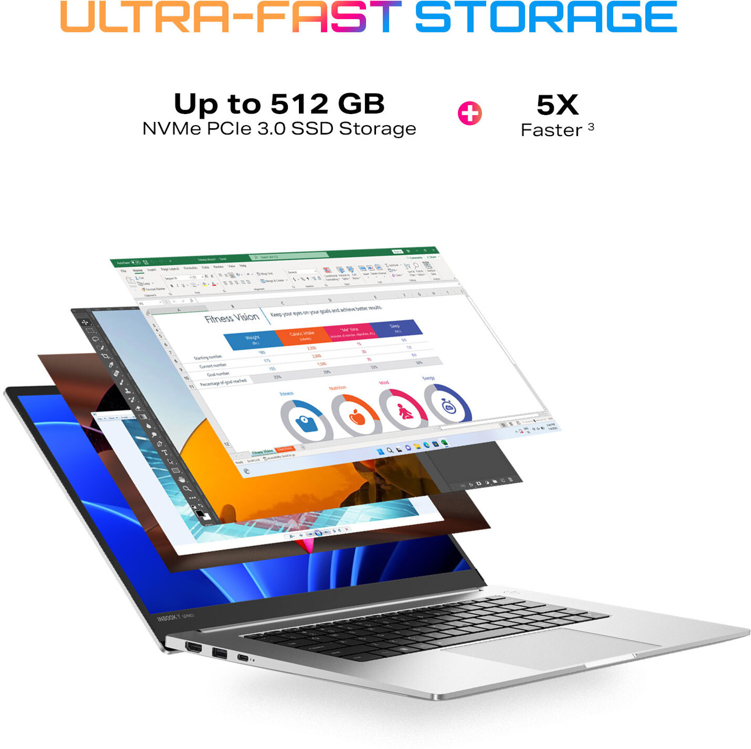 Image of Infinix Y3Plus Intel Core i3 13th Gen 1315U - (8 GB /512 GB SSD /Windows 11 Home) YL512 Laptop