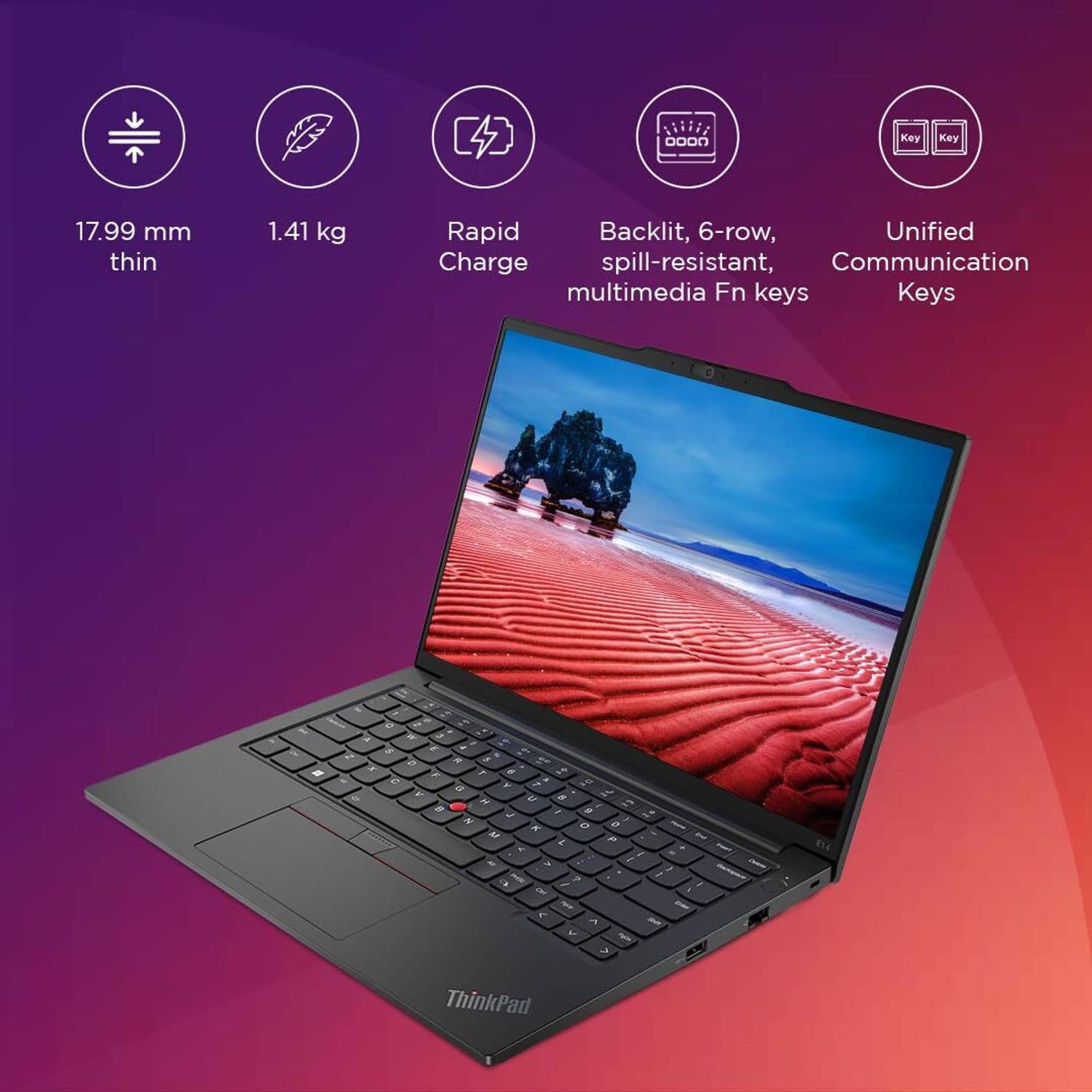 Lenovo Thinkpad E14 G5 Intel Core i5 13th Gen 1335U with 3 year