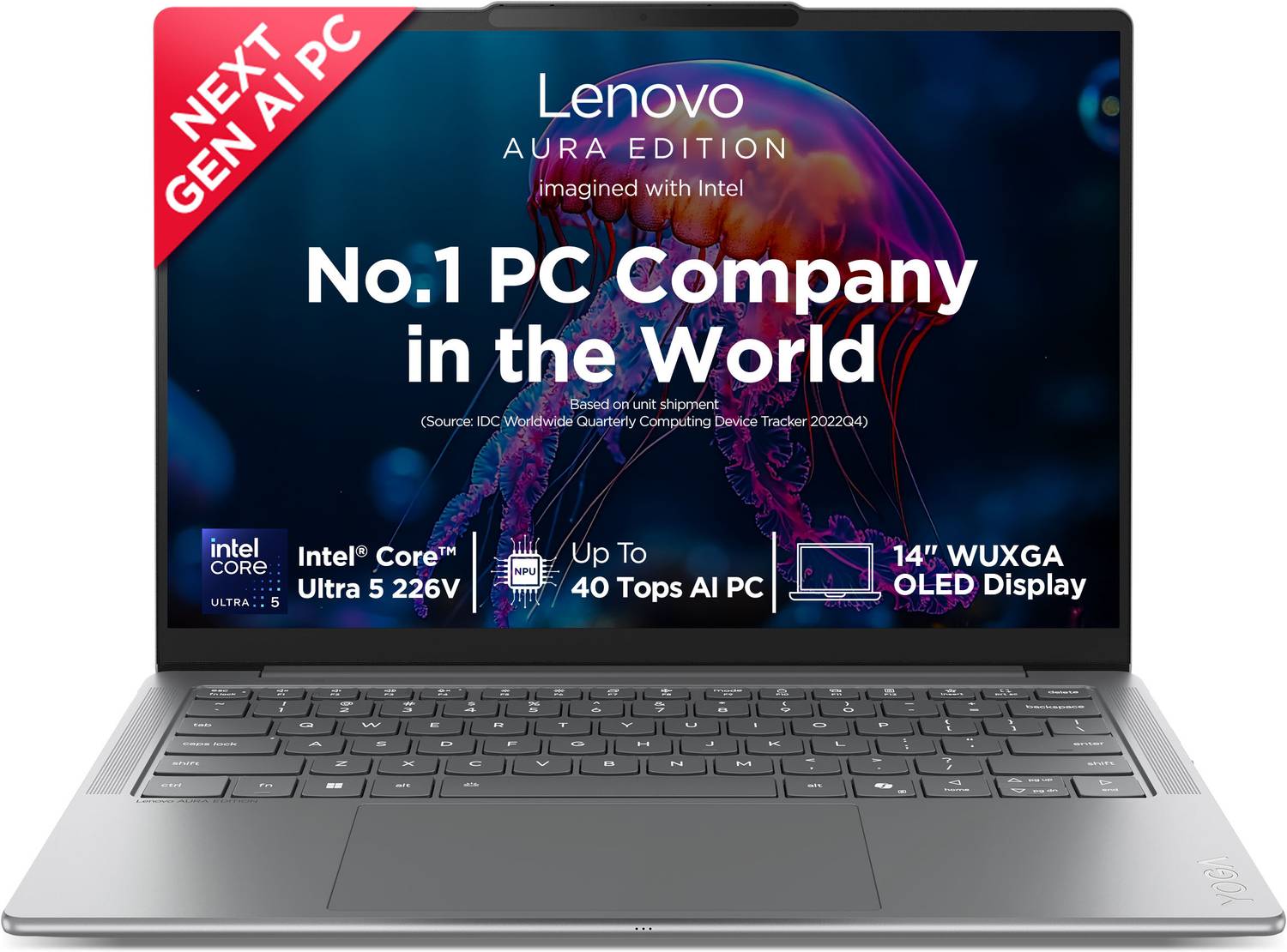Lenovo Yoga Slim 7 Aura Edition OLED Display Intel Core Ultra 5 226V - (16 GB/512 GB SSD/Windows 11 Home) Yoga Slim 7 14ILL10 Laptop