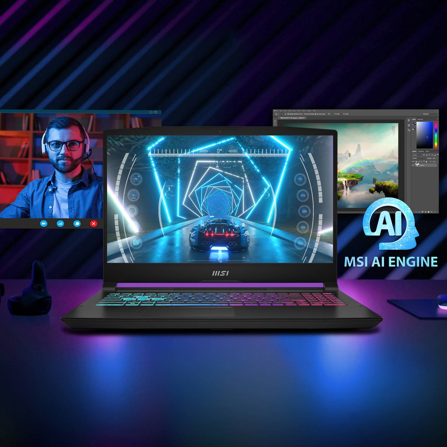 MSI Katana A15 AI AMD Ryzen 9 Octa Core 8945HS - (16 GB/1 TB SSD