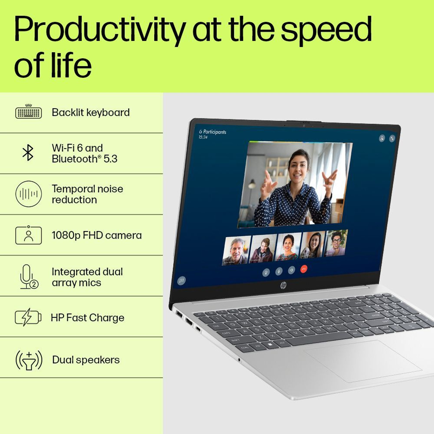 Image of HP Intel Core i5 13th Gen 1334U - (8 GB /512 GB SSD /Windows 11 Home) 15-fd0220TU Thin and Light Laptop