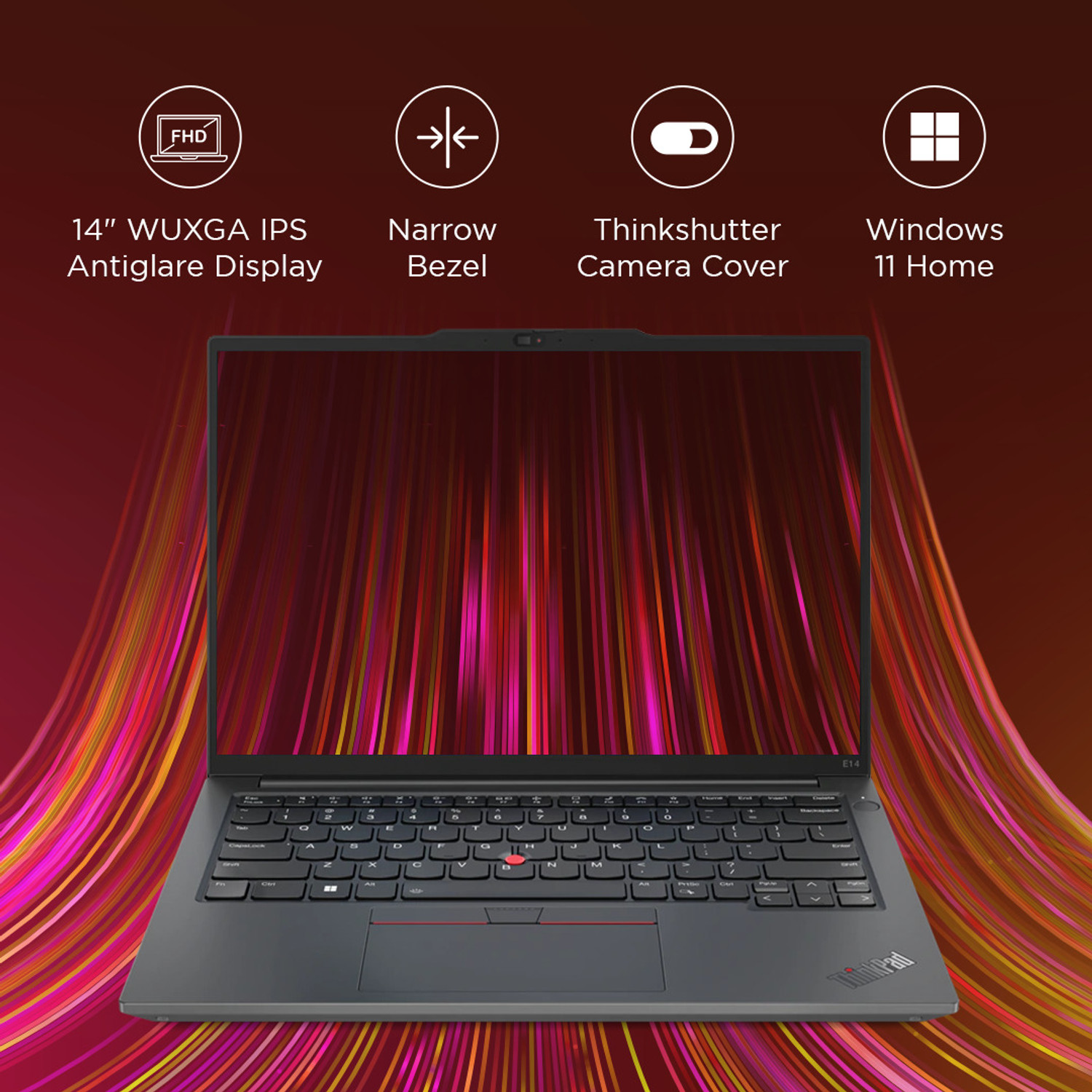 Image of Lenovo ThinkPad E14 AMD Ryzen 5 Hexa Core 7530U - (8 GB /512 GB SSD /Windows 11 Home) TP E14 Gen 5 Thin and Light Laptop