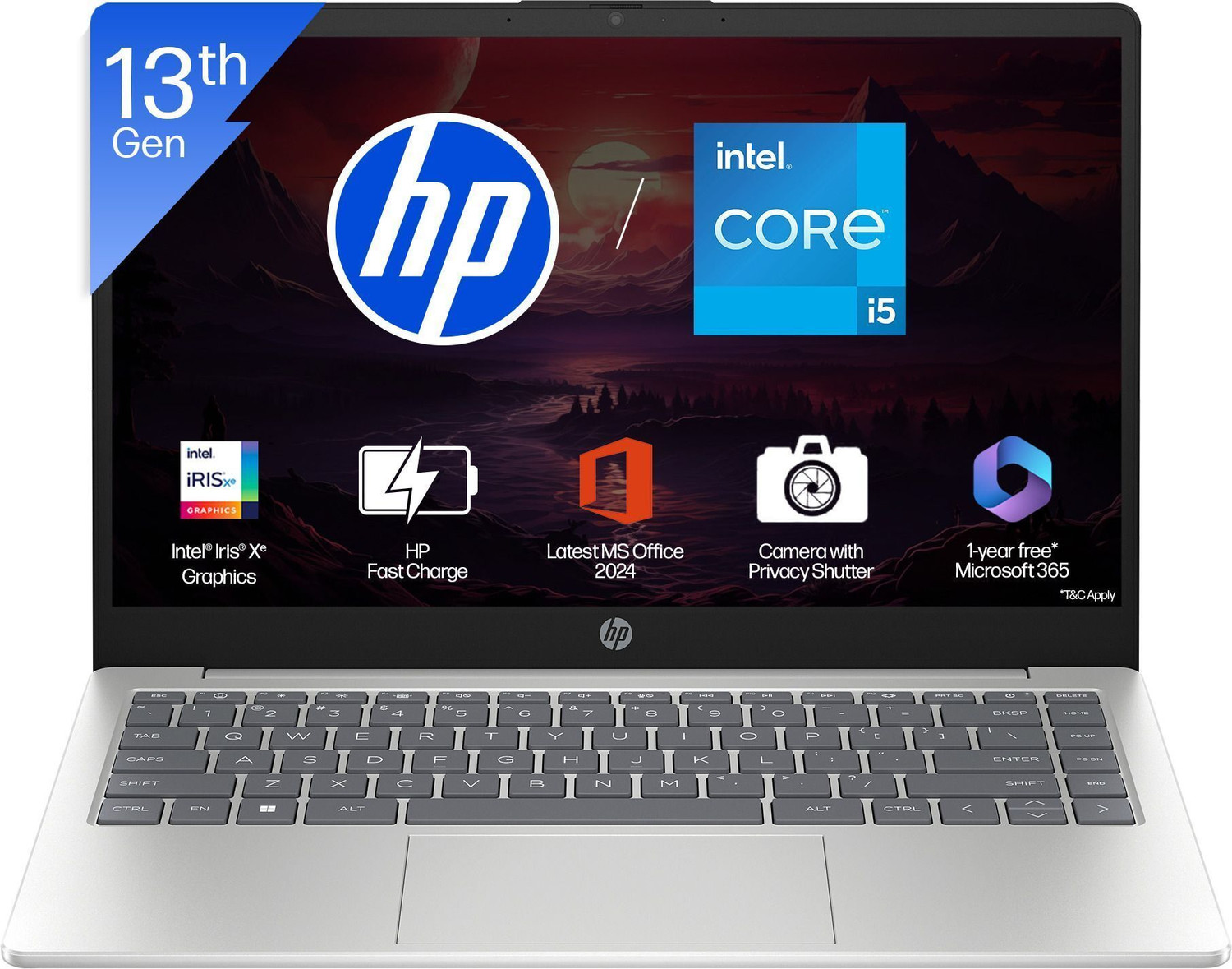 Image of HP Intel Core i5 13th Gen 1334U - (12 GB /512 GB SSD /Windows 11 Home) 15-fd0575TU Thin and Light Laptop