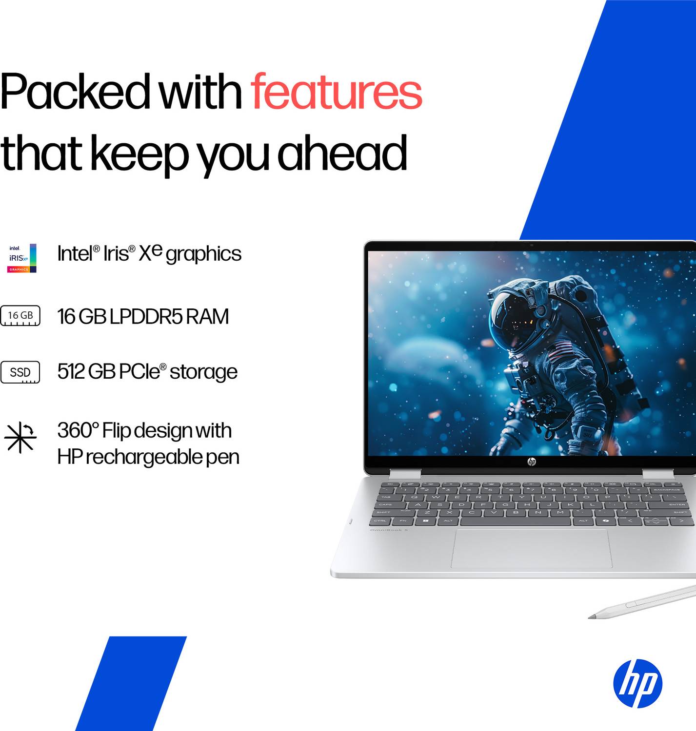 HP OmniBook 5 Flip 14-inch i5 13th Gen 16GB 512GB SSD - Image 4