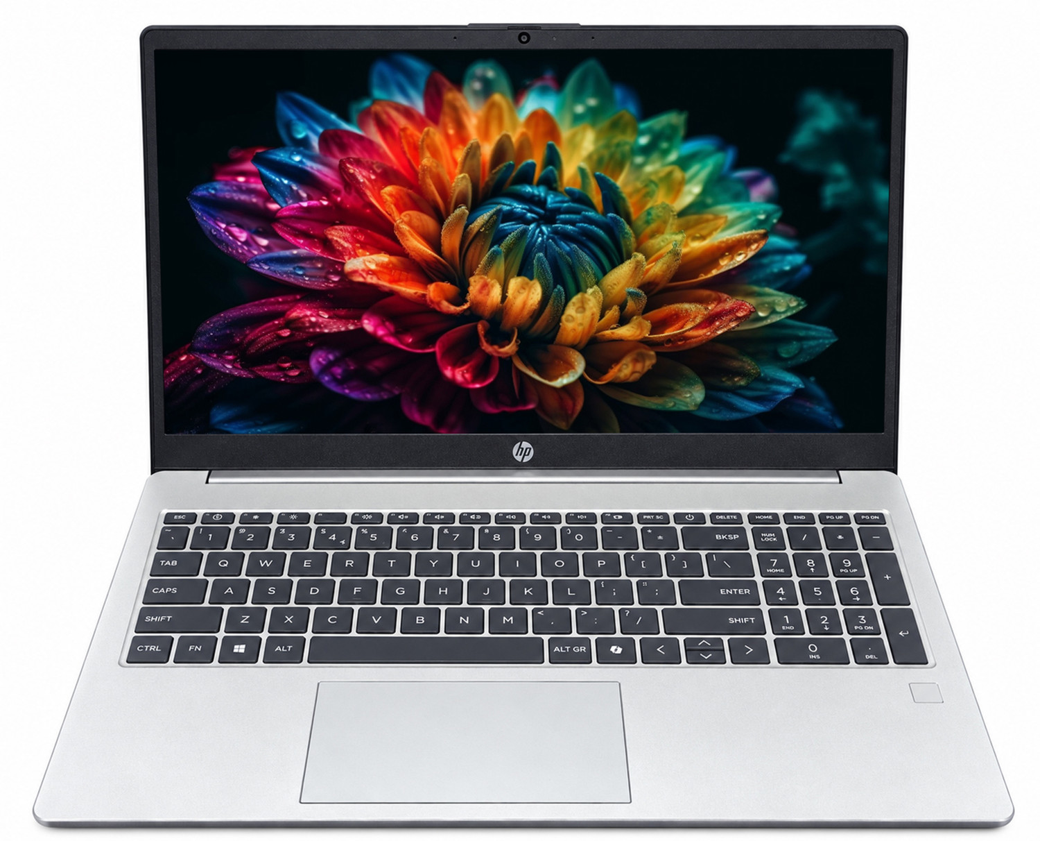 Image of HP 15 FingerPrint (2026) DDR5 5600Mhz (i3 14th Gen) Intel Core 3 14th Gen 100U - (8 GB /512 GB SSD /Windows 11 Pro) 15 - Copilot Key Thin and Light Laptop (15.6 inch, Turbo Silver, 1.5 kg, With MS Office)