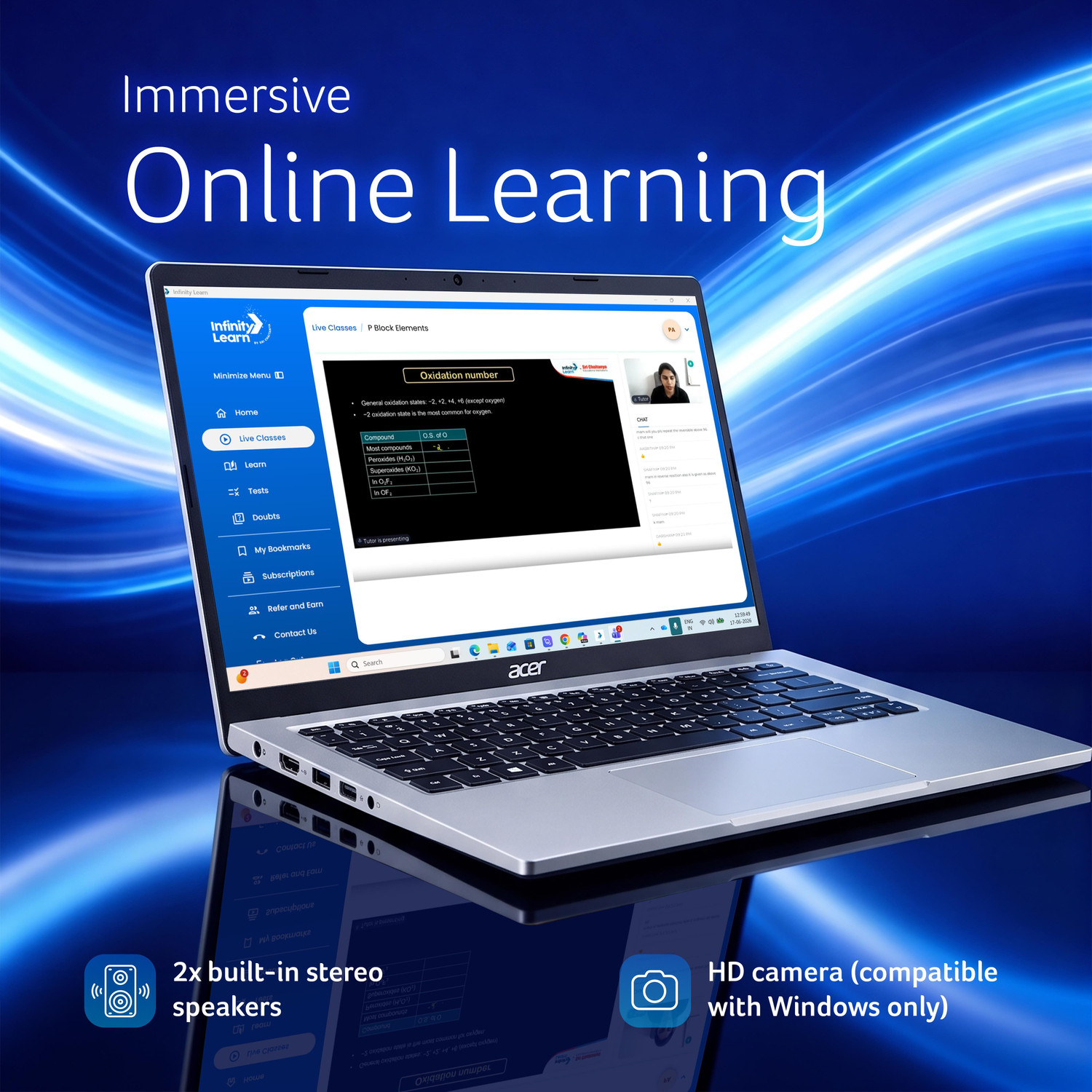 Image of Acer Aspire with Infinity Learn Neet Capsule Course Intel Celeron Dual Core N4500 - (8 GB /128 GB SSD /Windows 11 Home) A325-45 Notebook