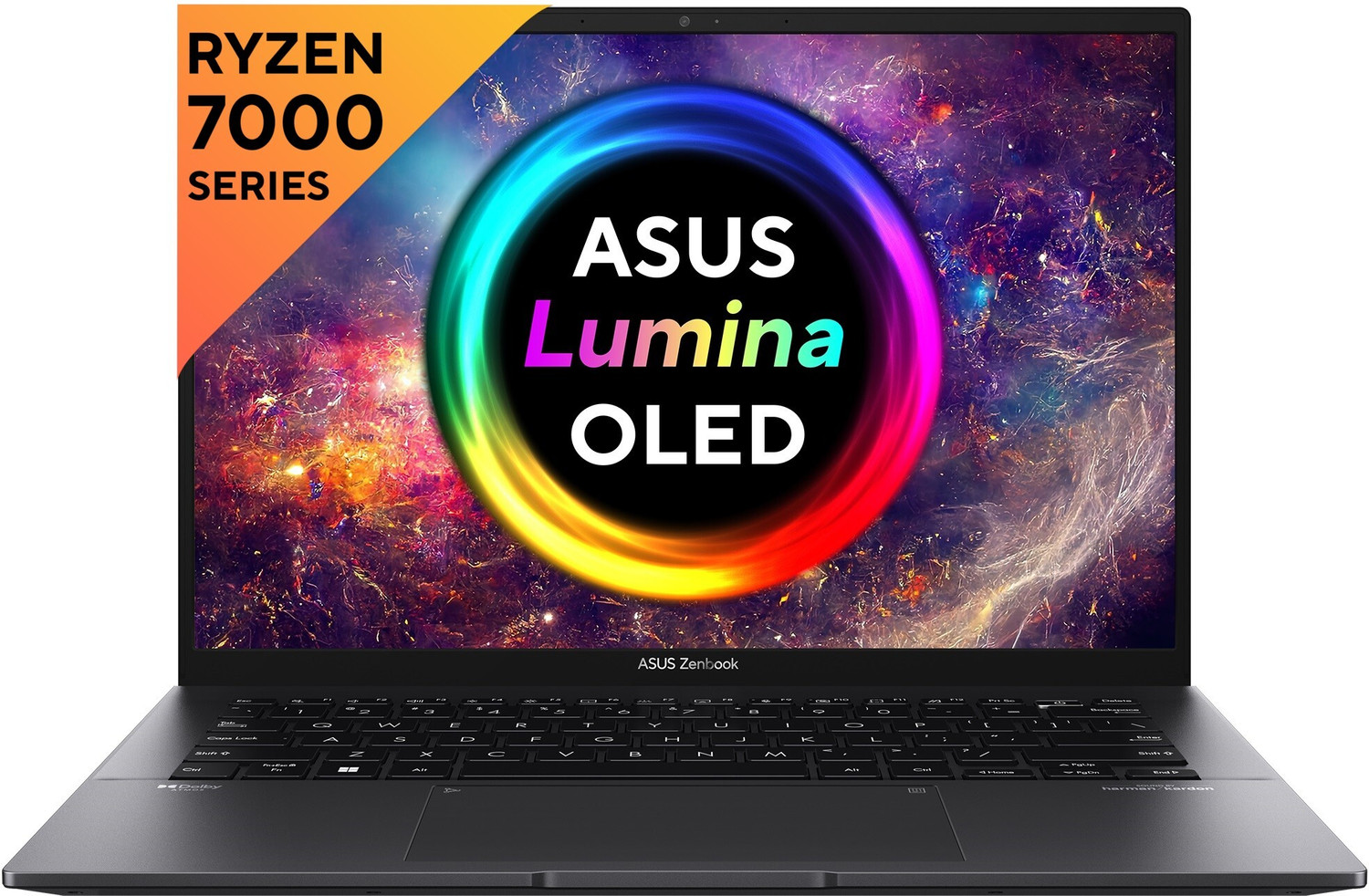 Image of ASUS Zenbook 14 OLED AMD Ryzen 7 Octa Core 7730U - (16 GB /512 GB SSD /Windows 11 Home) UM3402YA-KM741WS Thin and Light Laptop