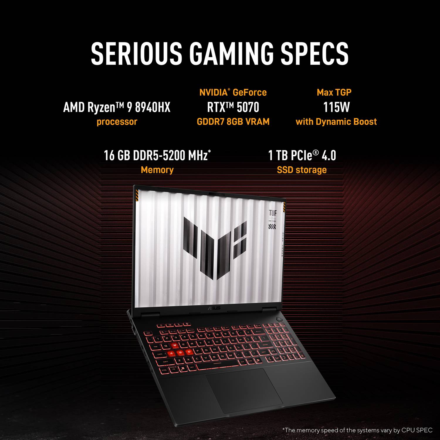 ASUS TUF Gaming A16 AMD Ryzen 9 16 Core 8940HX - Image 3