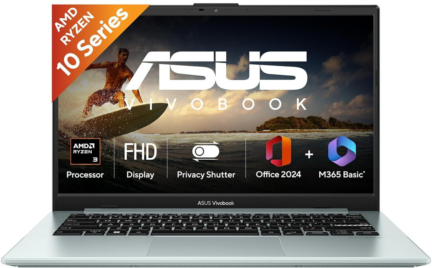 Image of ASUS AMD Ryzen 3 30 AMD Ryzen 3 Quad Core - (8 GB /512 GB SSD /Windows 11 Home) E1404FA-EB1236WS Laptop