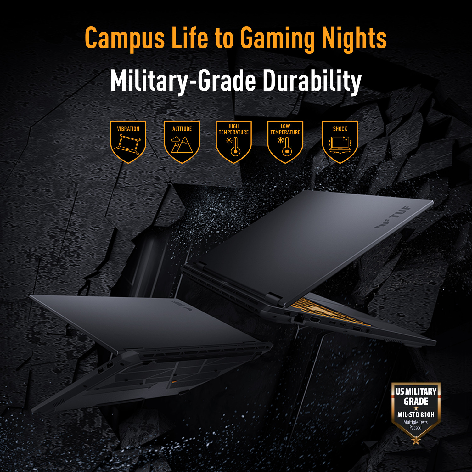 Image of ASUS ASUS TUF Gaming F16 (2026) Intel Core i7 14th Gen 14650HX - (16 GB /1 TB SSD /Windows 11 Home /8 GB Graphics /NVIDIA GeForce RTX 5050 /144 Hz) FX608JHI-TU225WS Gaming Laptop