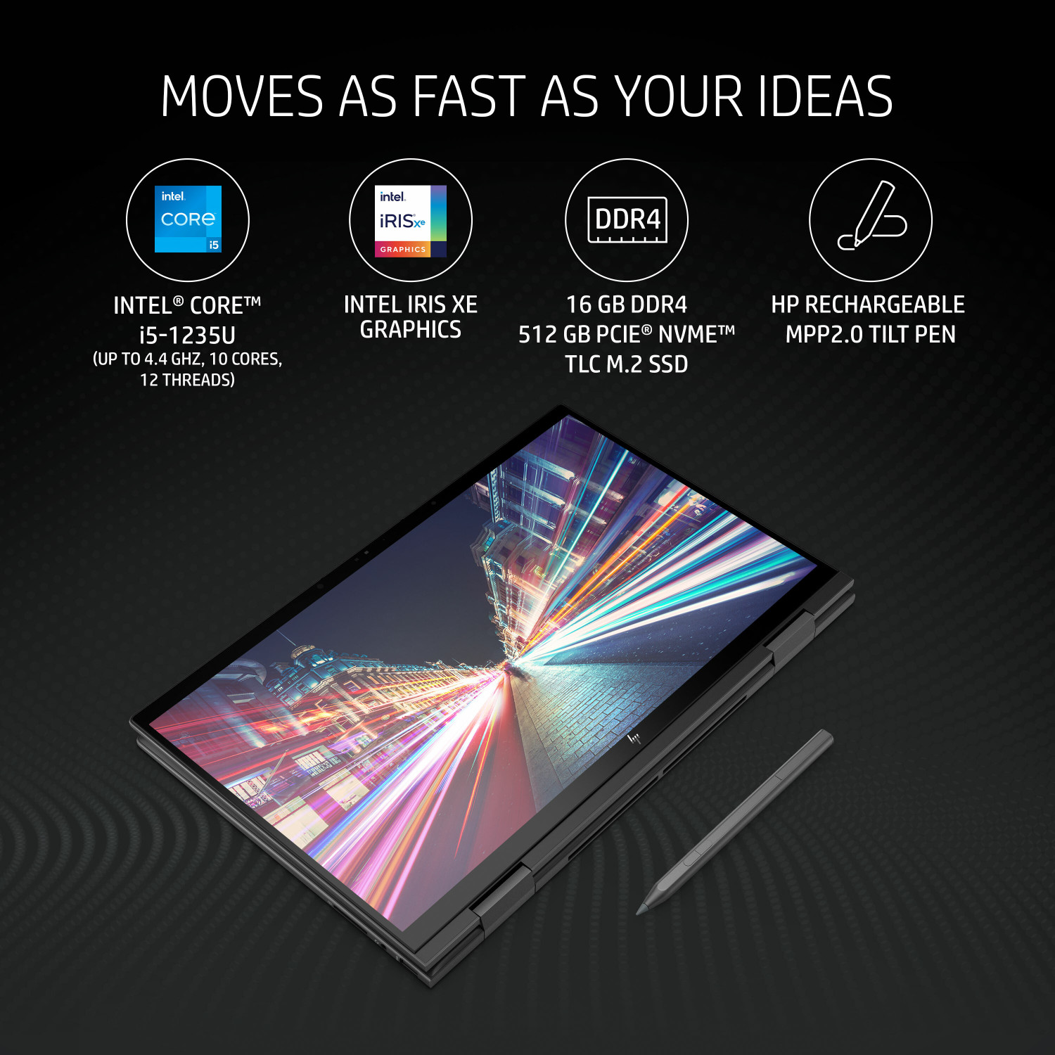 Image of HP Envy x360 Creator Evo Intel Core i5 12th Gen 1235U - (16 GB /512 GB SSD /Windows 11 Home) 15-ew0040TU Thin and Light Laptop