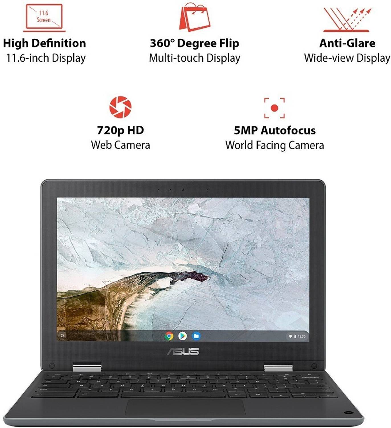 ASUS Chromebook Flip Touch Intel Celeron Dual Core N4020 - (4 GB