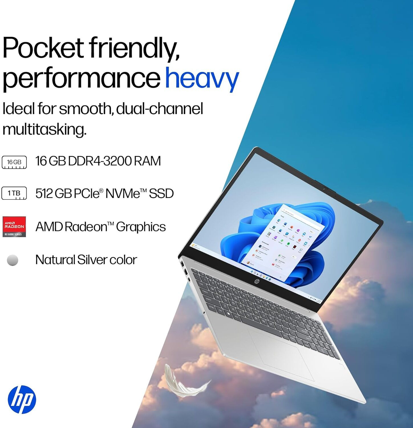 Image of HP 15-fc0476AU AMD Ryzen 7 Octa Core 5825U - (16 GB + 16 GB Optane /512 GB /512 GB SSD /Windows 11 Home) 15-fc0476AU Thin and Light Laptop