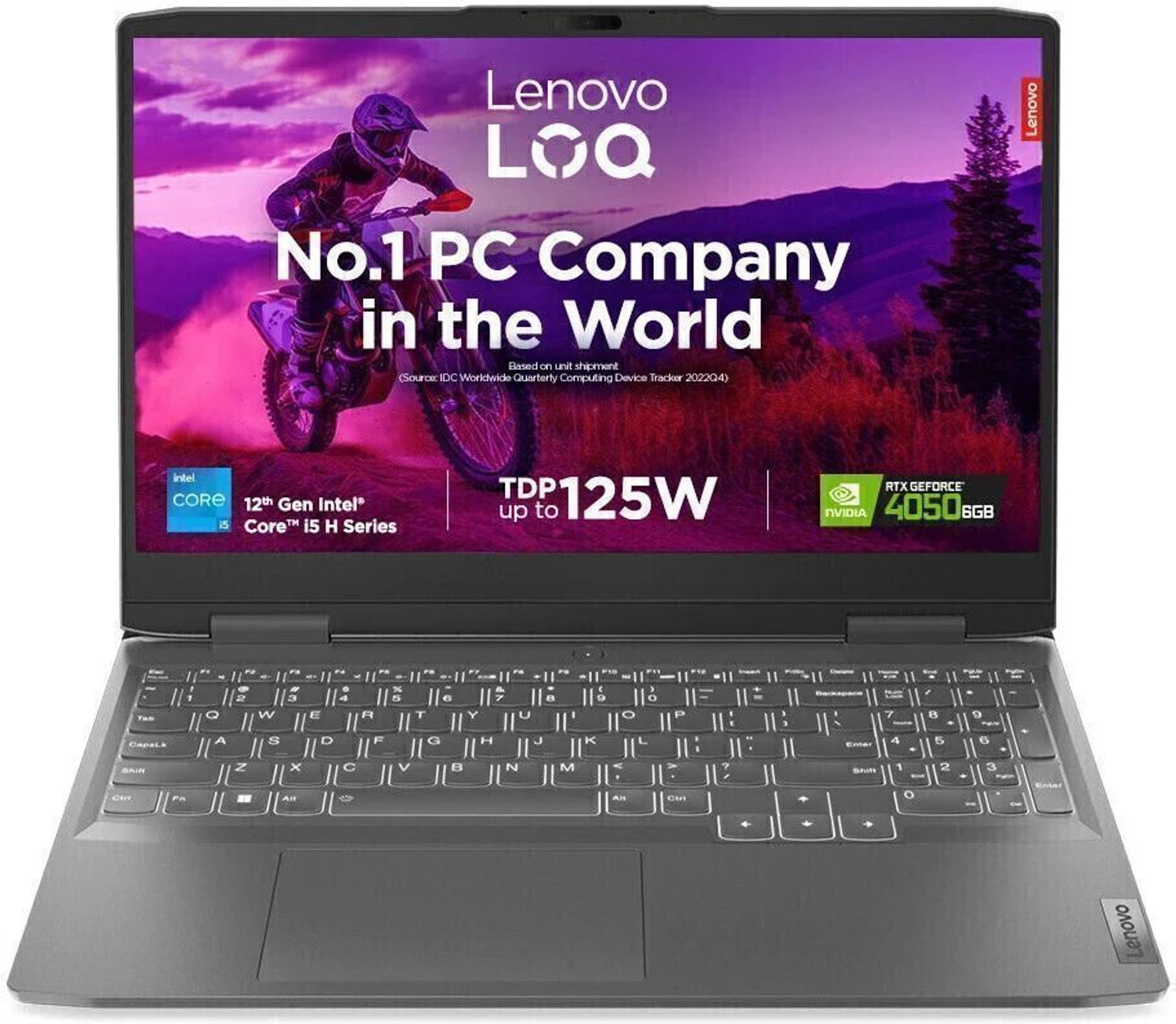 Image of Lenovo LOQ Intel Core i5 12th Gen 12450H - (16 GB /512 GB SSD /Windows 11 Home /6 GB Graphics /NVIDIA GeForce RTX 4050) 15IRH8 Gaming Laptop