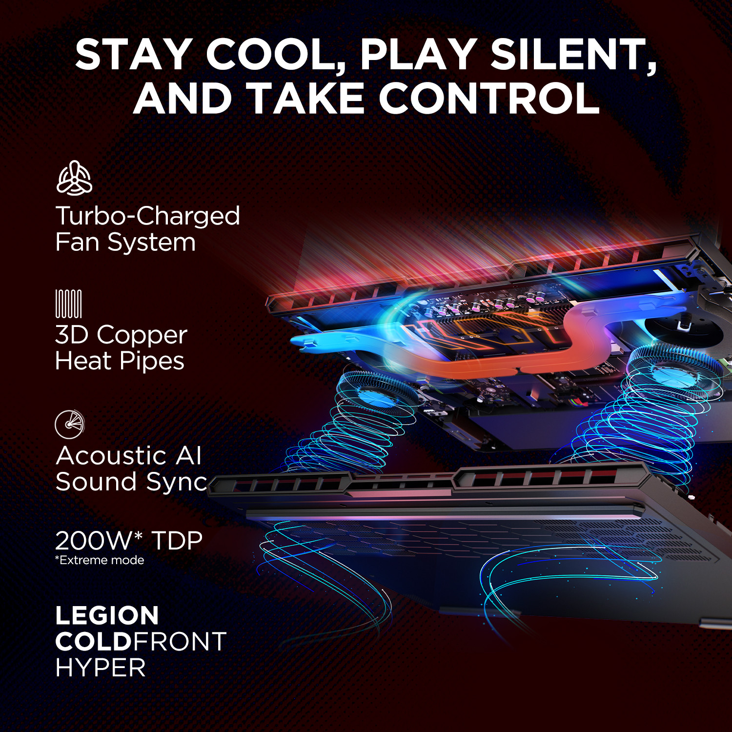 Image of Lenovo Legion Pro 5 WQXGA OLED AMD Ryzen 9 16 Core 9955HX - (32 GB /1 TB SSD /Windows 11 Home /8 GB Graphics /NVIDIA GeForce RTX 5060 /165 Hz) Legion Pro 5 16AFR10 Gaming Laptop