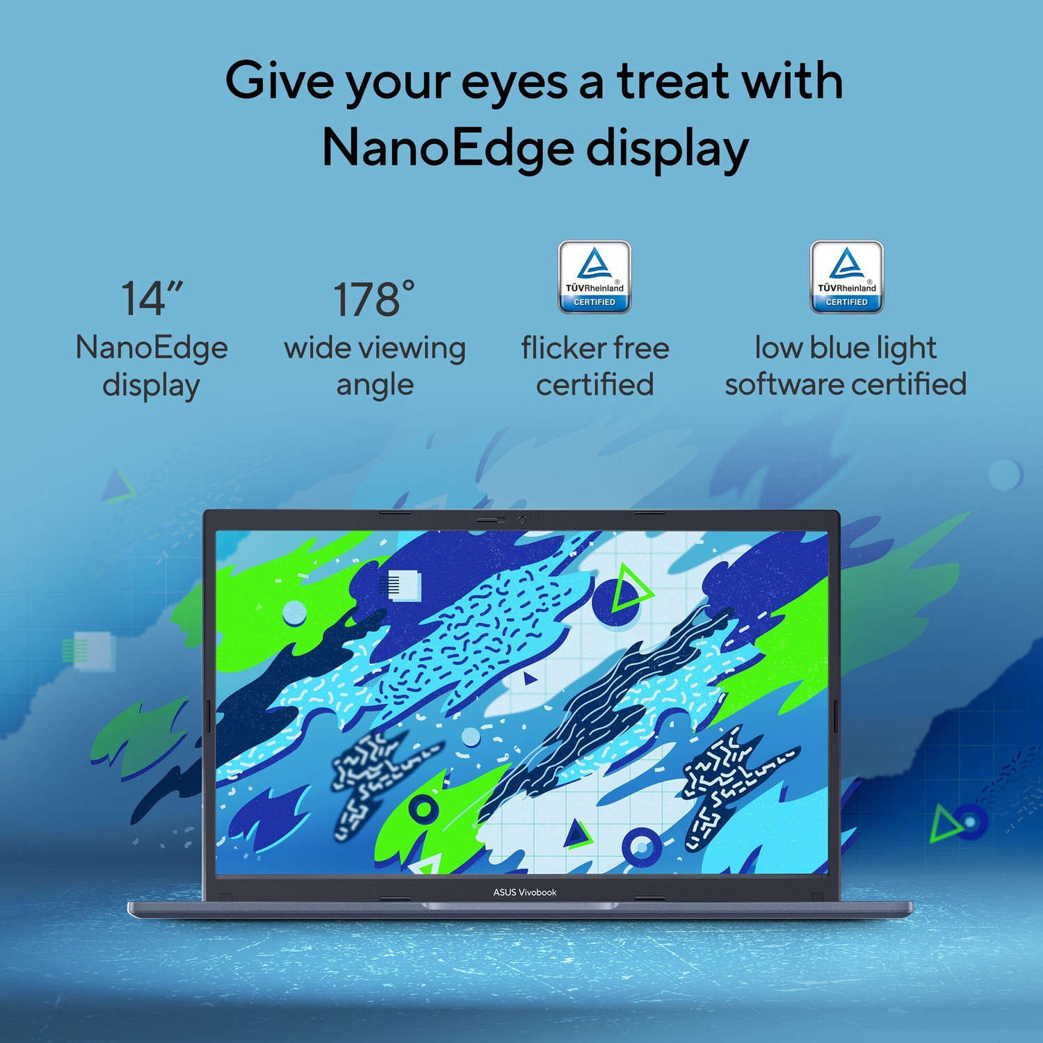 Image of ASUS Vivobook 14 Intel Core i5 12th Gen 1235U - (8 GB /512 GB SSD /Windows 11 Home) X1402ZA-EK521WS Thin and Light Laptop (14 Inch, Quiet Blue, 1.50 kg, With MS Office)