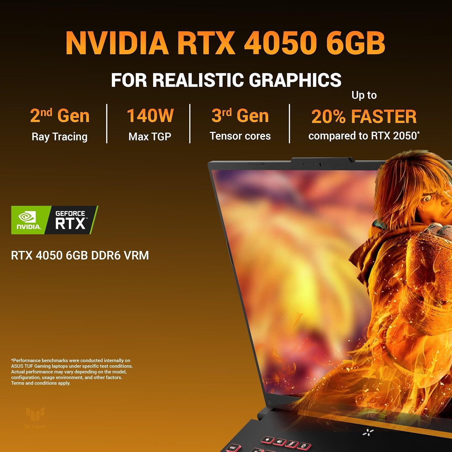 Image of ASUS TUF Gaming A16 (2025) with MSO 2024+M365 Basic AMD Ryzen 7 Hexa Core - (16 GB /512 GB SSD /Windows 11 Home /6 GB Graphics /AMD Radeon NVIDIA GeForce RTX 4050 /144 Hz) FA607NUG-RL136WS Gaming Laptop
