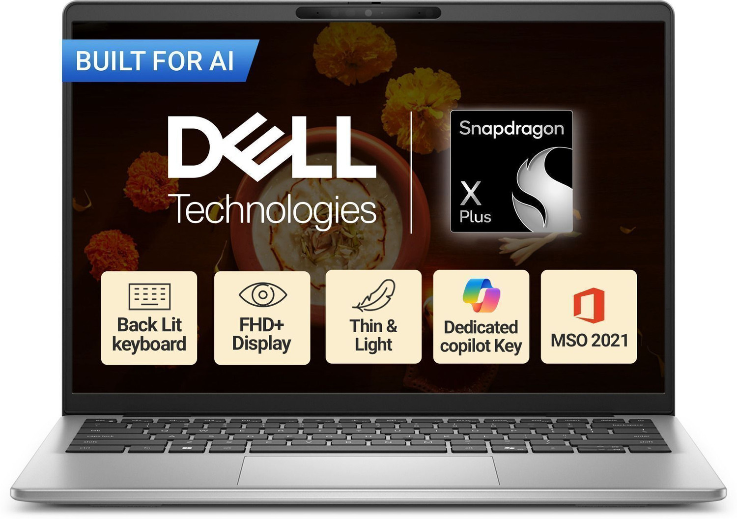 Image of DELL 14 Snapdragon X Plus - (16 GB /512 GB SSD /Windows 11 Home) 5441 Thin and Light Laptop