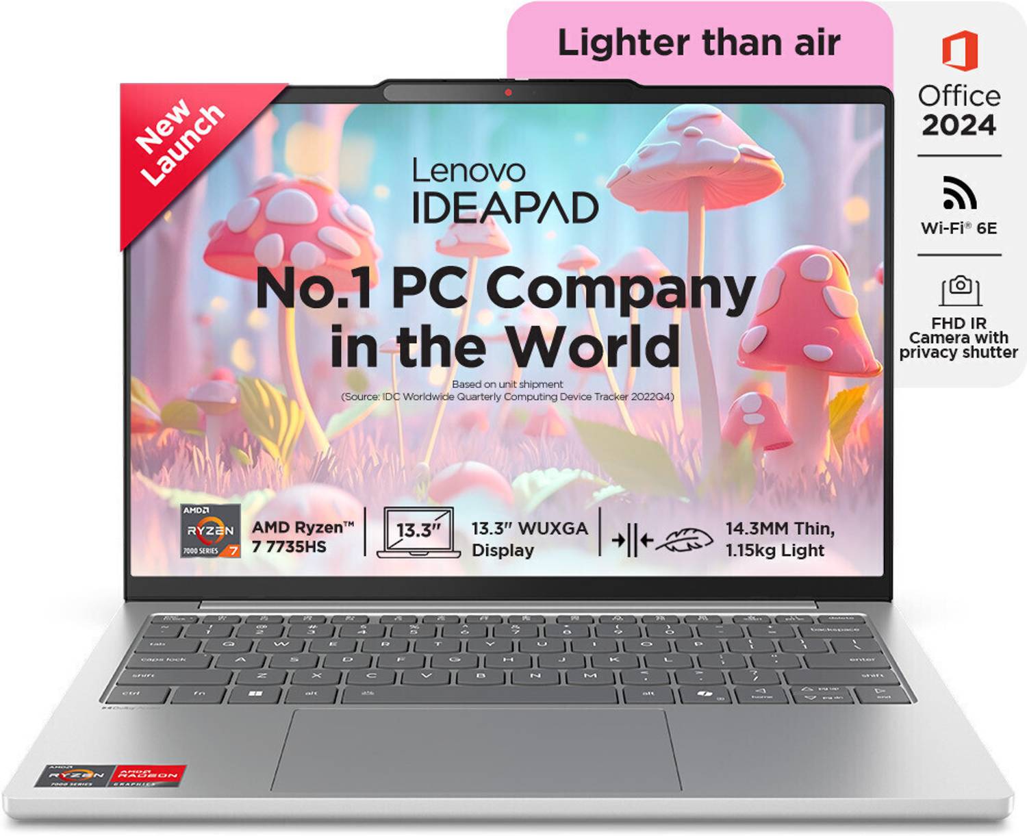 Lenovo IdeaPad Slim 5 WUXGA IPS Office 2024 Full Metal Body AMD