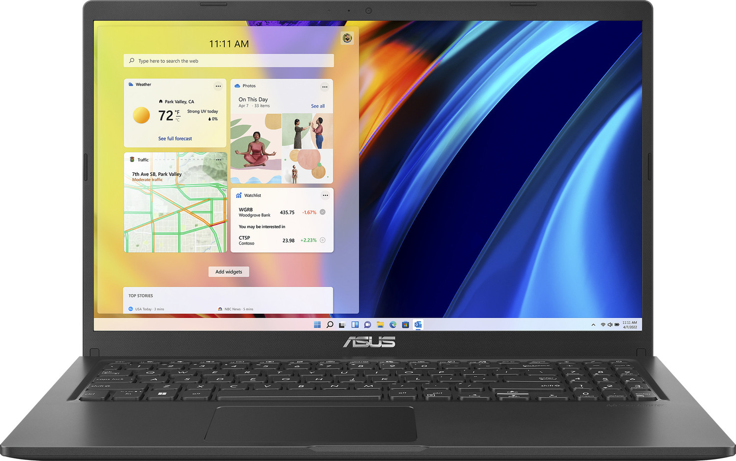 Image of ASUS Vivobook Go 15 Intel Celeron Dual Core N4500 - (8 GB /512 GB SSD /Windows 11 Home) X1500KA-EJ021W Thin and Light Laptop