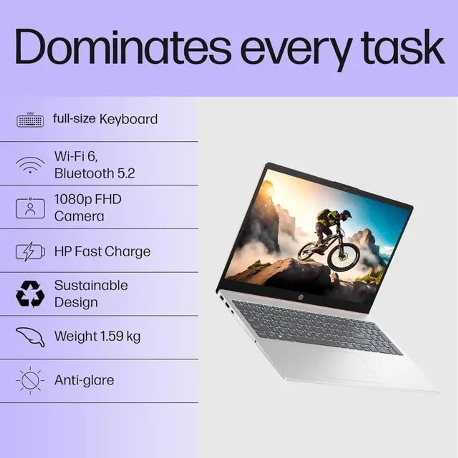 Image of HP (Laptop with free bag) Intel Core i3 13th Gen 1315U - (8 GB /512 GB SSD /Windows 11 Home) 15-fd0465TU Thin and Light Laptop