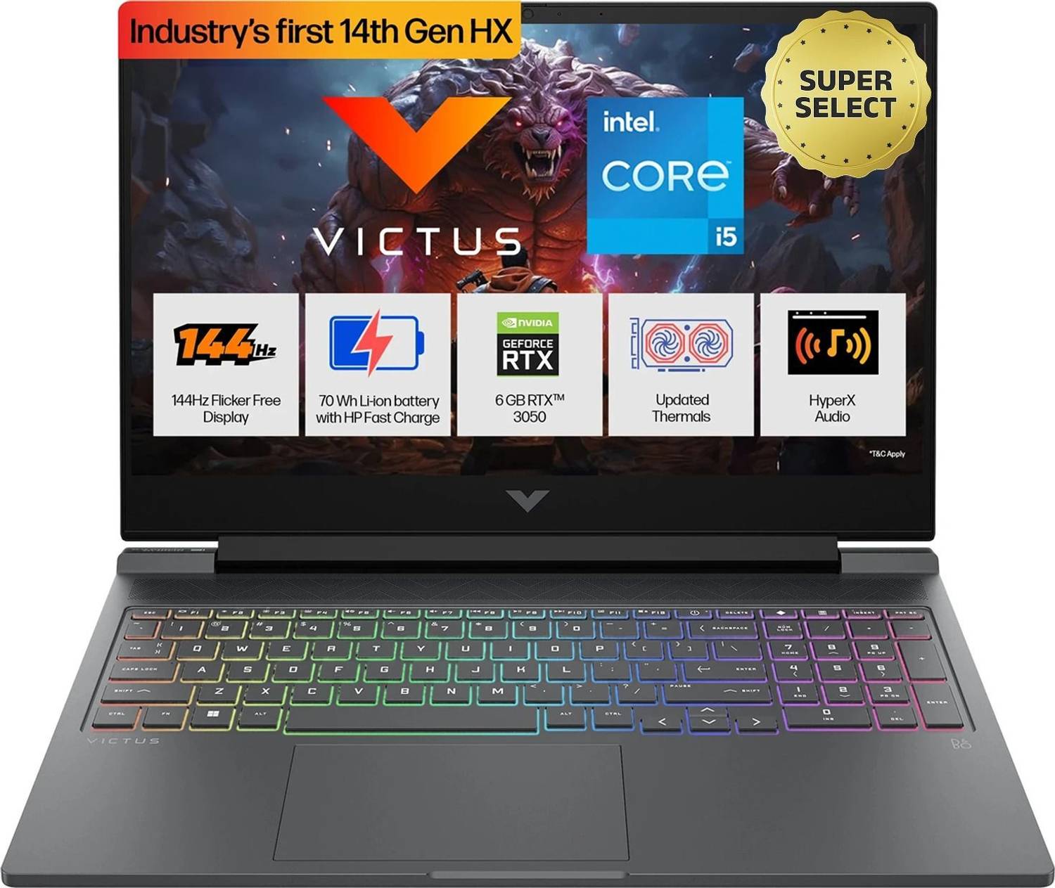 HP Victus Intel Core i5 14th Gen 14450HX - (16 GB/512 GB SSD/Wind