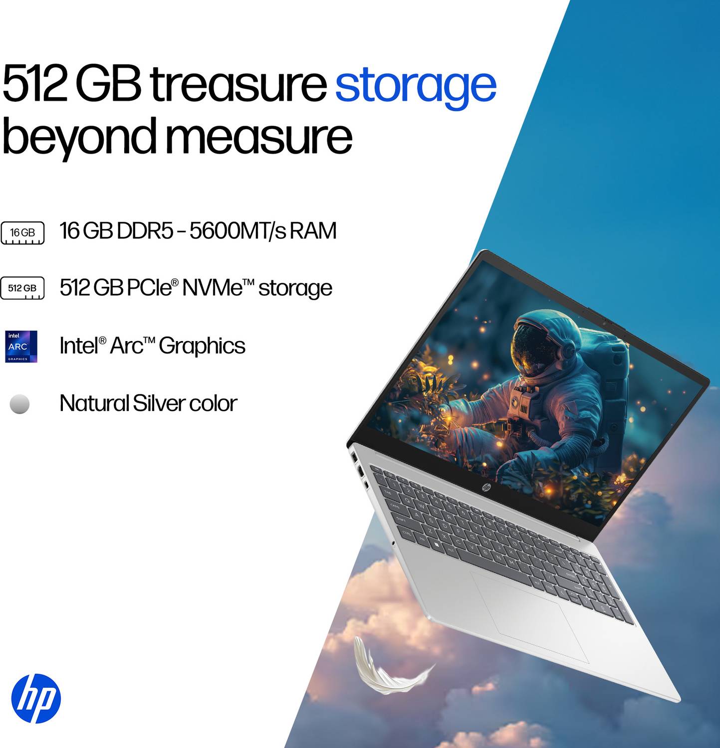 HP 14 AI PC Intel Core Ultra 7 155H 16GB/512GB SSD - Image 3