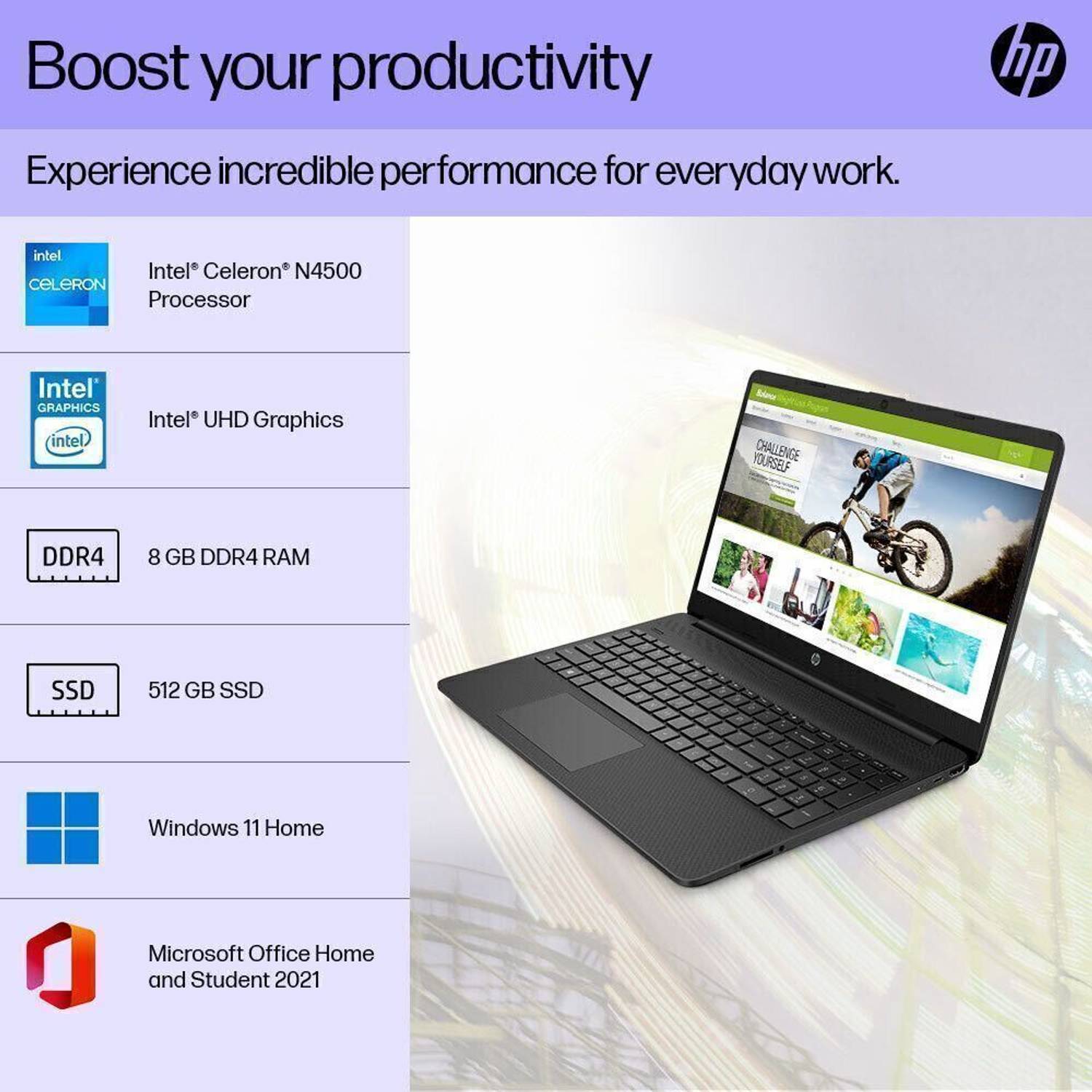 HP Intel Celeron Dual Core N4500 - (8 GB/512 GB SSD/Windows 11