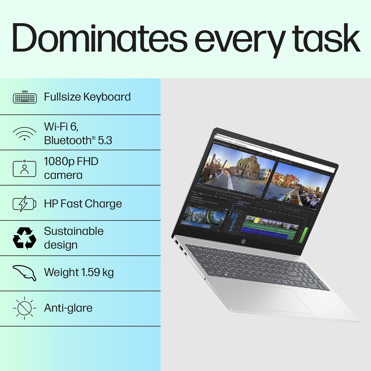 Image of HP Intel Core i7 13th Gen 1355U - (16 GB /512 GB SSD /Windows 11 Home) 15-fd0515TU Thin and Light Laptop