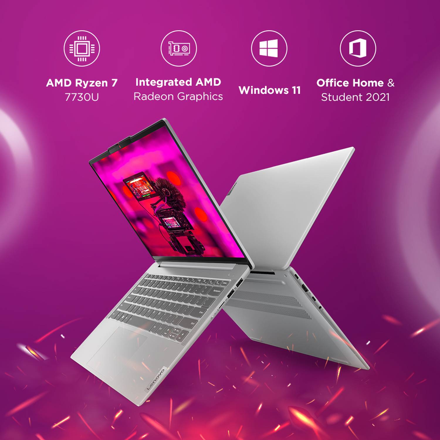Lenovo IdeaPad Slim 5 AMD Ryzen 7 Octa Core 7730U - (16 GB/512 GB 