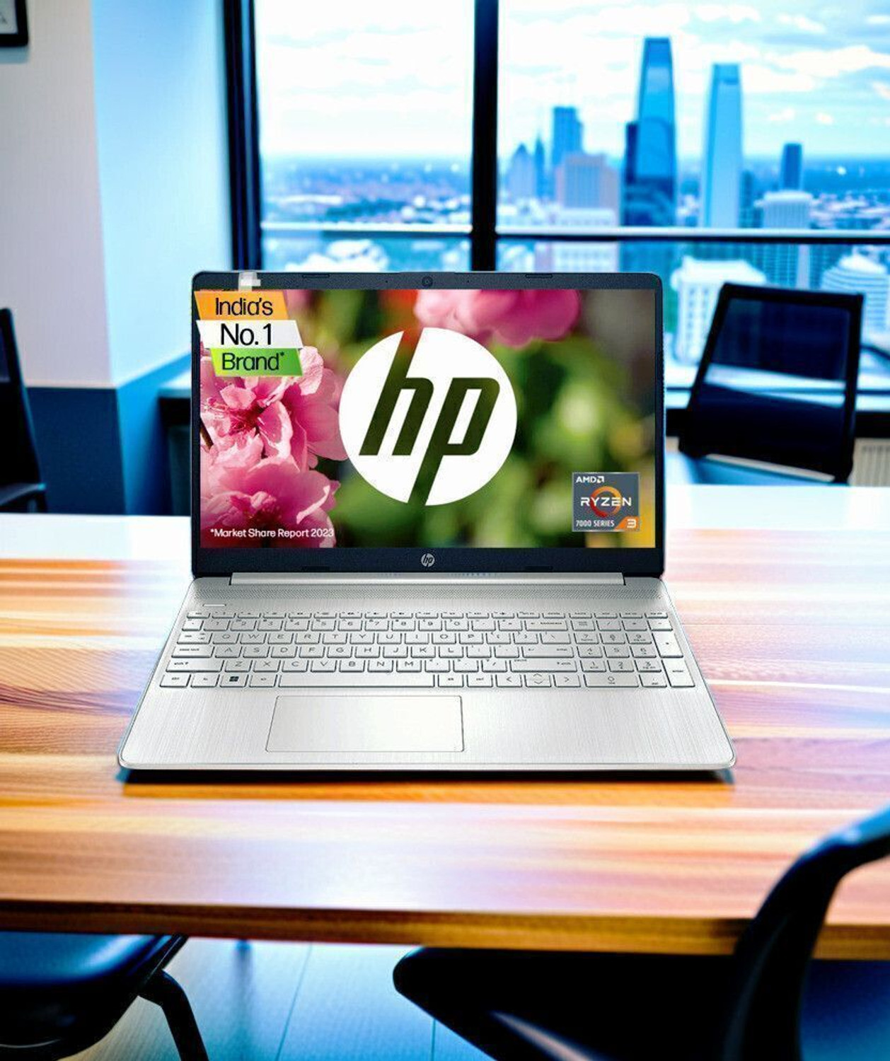 Image of HP 15s AMD Ryzen 3 Quad Core 5300U - (8 GB /512 GB SSD /Windows 11 Home) 15s-eq2143au Thin and Light Laptop