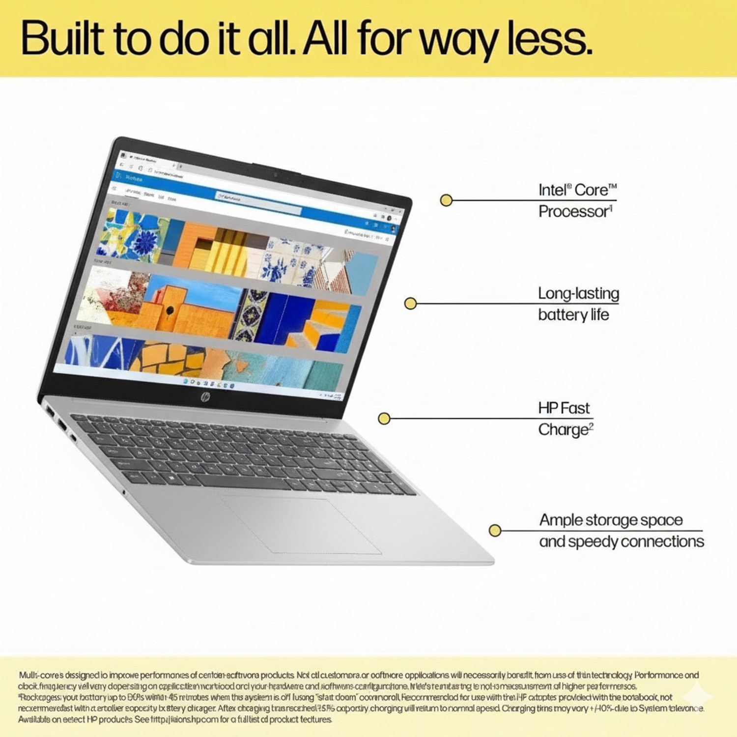 Image of HP HP Essentials Intel Core i3 13th Gen 1315U - (12 GB /512 GB SSD /Windows 11 Home) fd0573TU Laptop