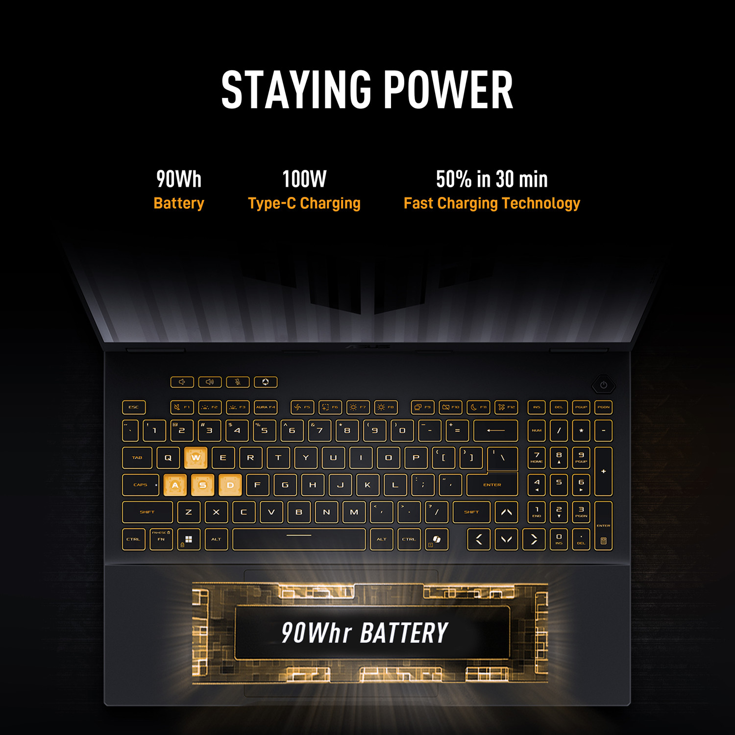 Image of ASUS TUF Gaming F16 (2025) with Office 2024 + M365 Basic* Intel Core i7 14th Gen 14650HX - (16 GB /1 TB SSD /Windows 11 Home /8 GB Graphics /NVIDIA GeForce RTX 5060 /165 Hz) FX608JMR-RV049WS Gaming Laptop