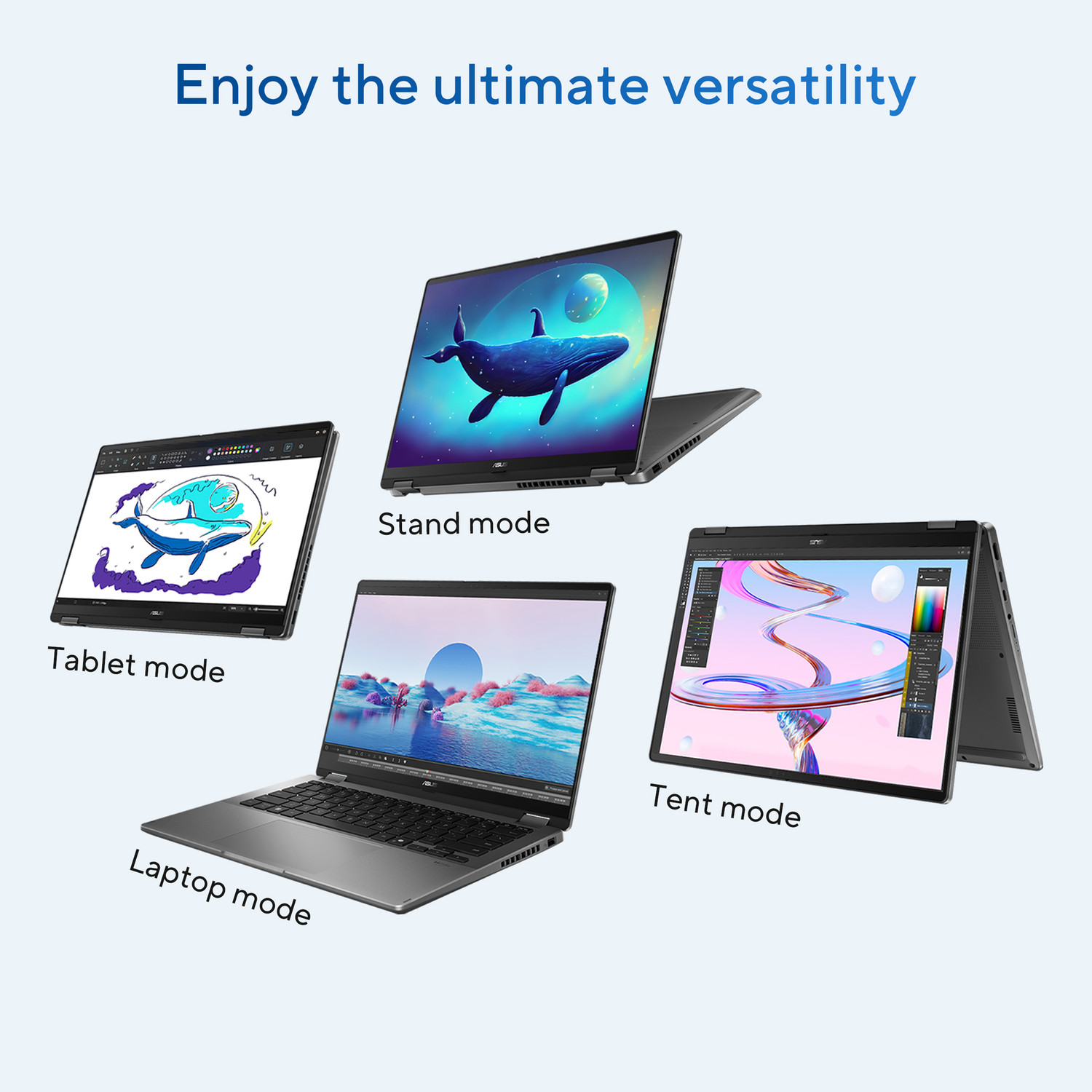 Image of ASUS Vivobook 14 Flip OLED (2026) with Touch Screen, Metallic Design, Intel Core Ultra 5 226V - (16 GB /512 GB SSD /Windows 11 Home) TP3407SA-SG183WS 2 in 1 Laptop