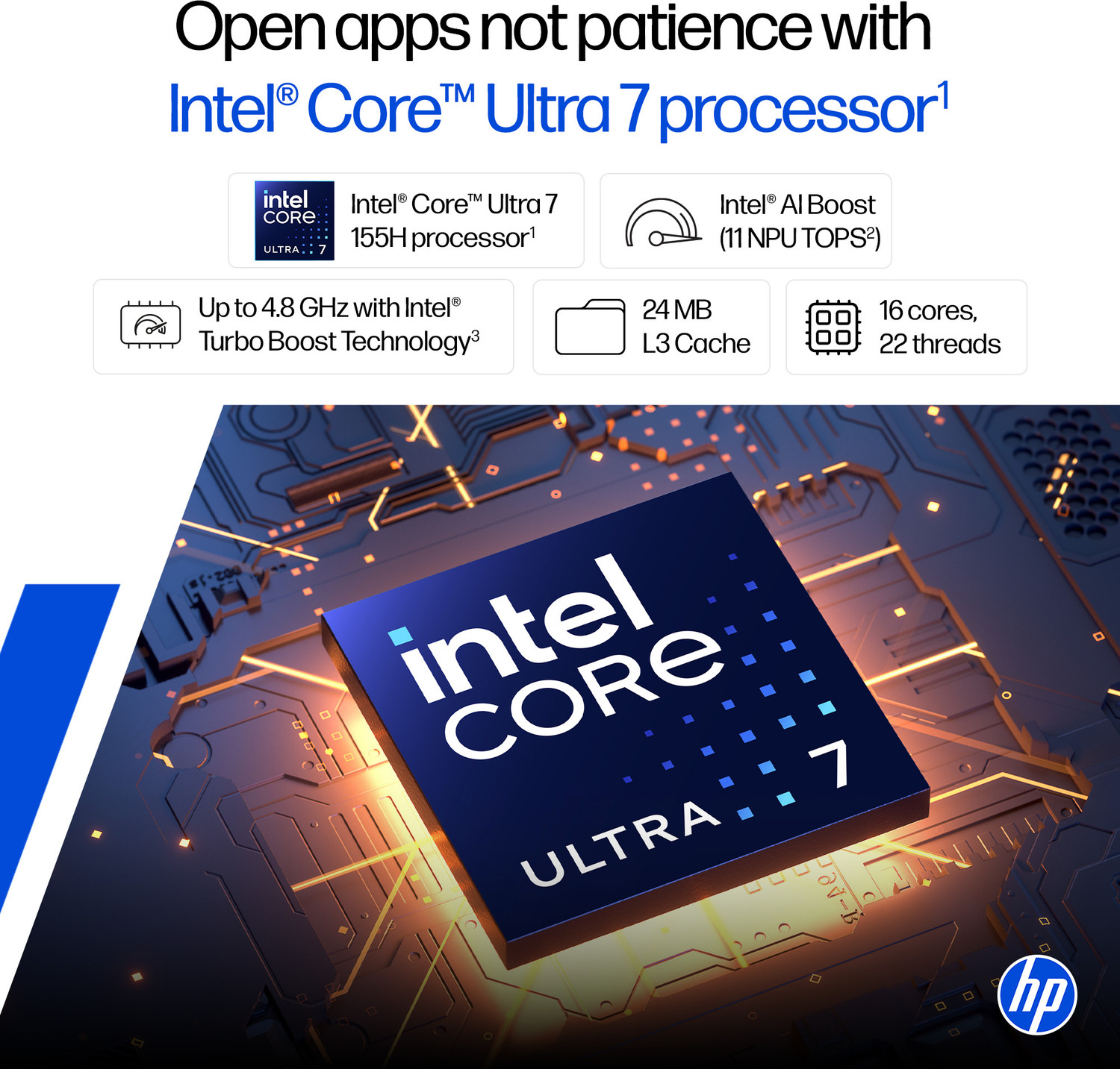 Image of HP 14 AI PC Intel Core Ultra 7 155H - (16 GB /512 GB SSD /Windows 11 Home) 14-ep1151TU /14-gr1036TU /14-ep1151TU Thin and Light Laptop