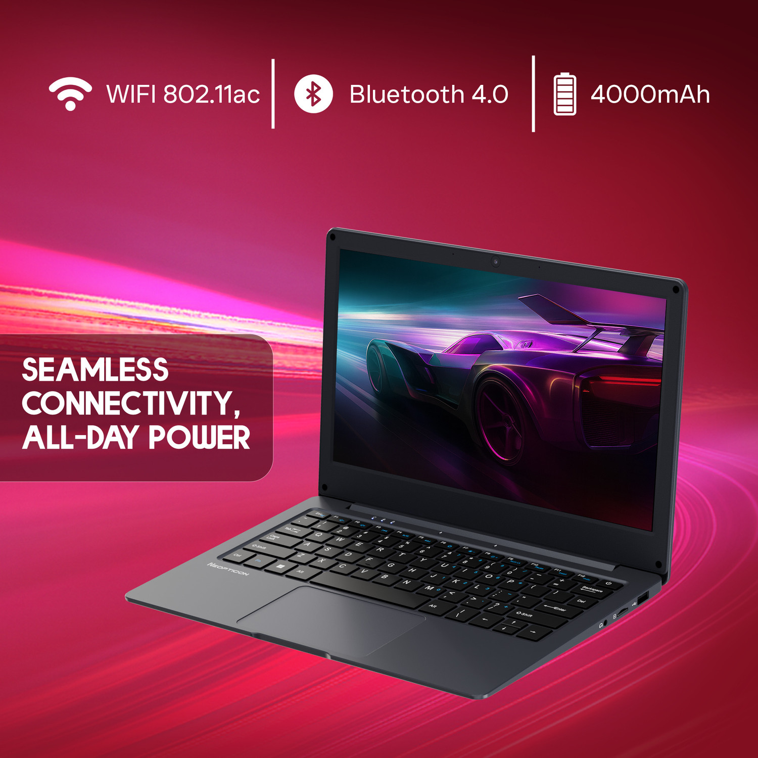 Image of Neopticon Ebook Intel Celeron Dual Core - (4 GB /128 GB SSD /128 GB EMMC Storage /Windows 11 Home) BBEN40412811 Notebook