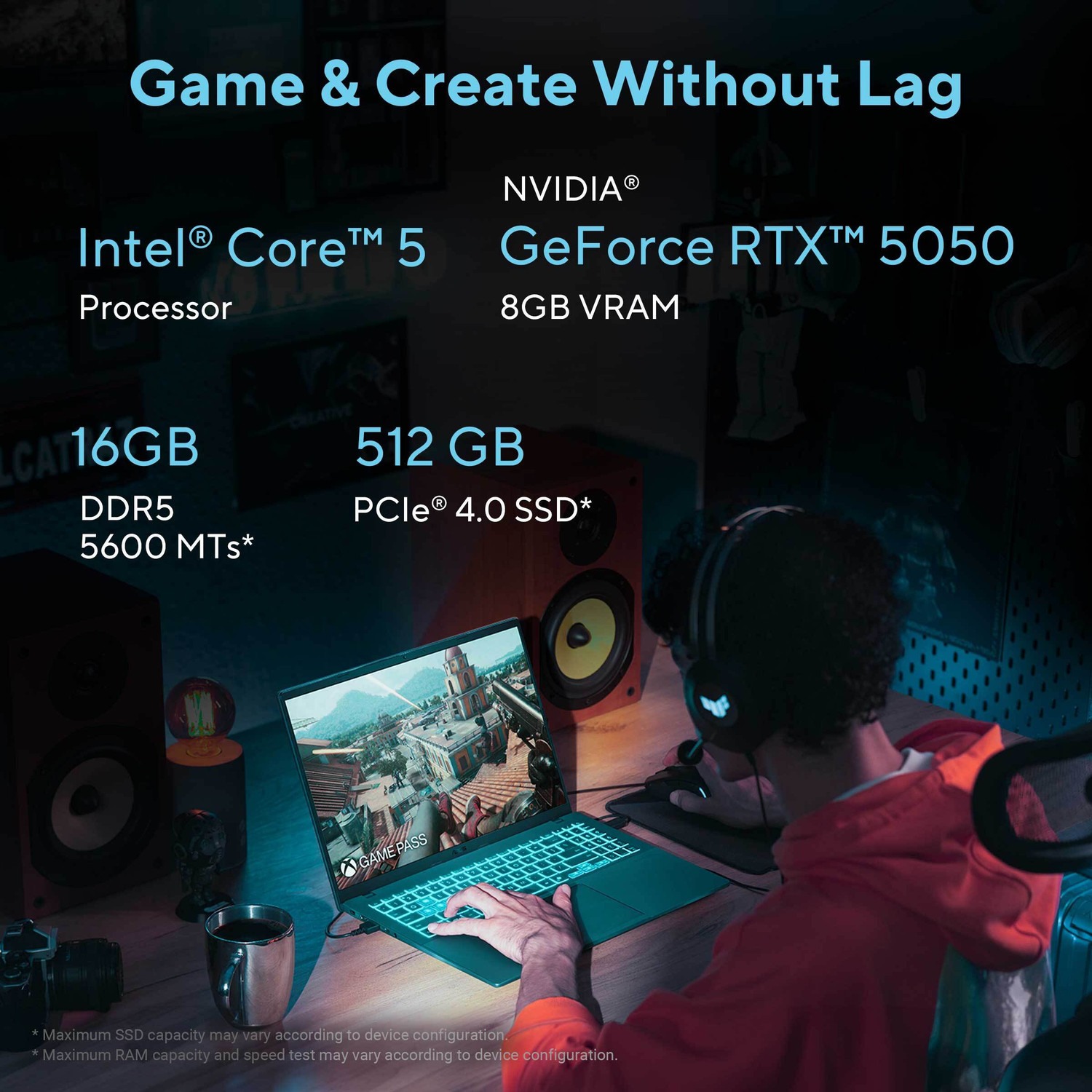 Image of ASUS ASUS V16 (2026) Intel Core 5 210H - (16 GB /512 GB SSD /Windows 11 Home /8 GB Graphics /NVIDIA GeForce RTX 5050 /144 Hz) V3607VH-TK154WS Gaming Laptop