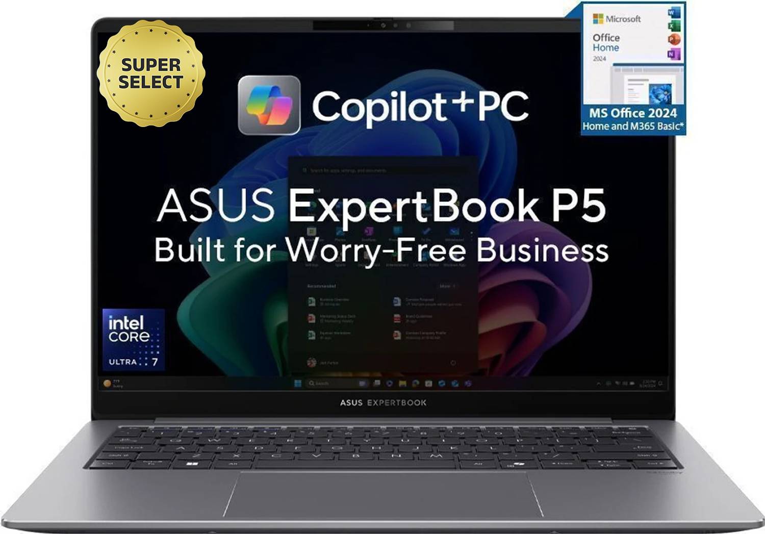 ASUS ExpertBook P5 with Full Metal AI PC with 1 Yr ADP Intel Core Ultra 7 258V - (32 GB/1 TB SSD/Windows 11 Home) P5405CSA-NZ0215WS Thin and Light Laptop