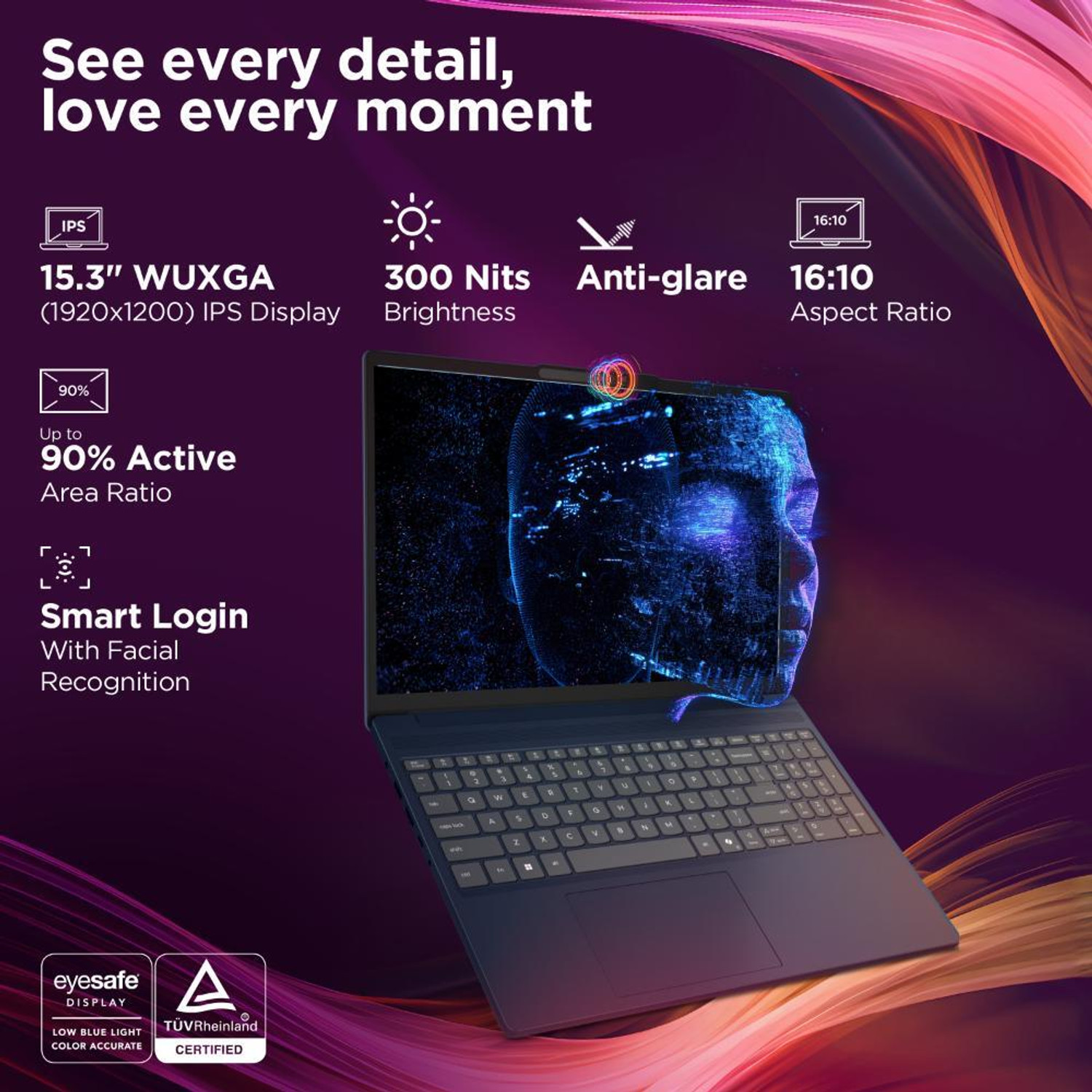 Image of Lenovo Intel Core i5 13th Gen 13420H - (16 GB /512 GB SSD /Windows 11 Home) IdeaPad Slim 3 15IRH10 Thin and Light Laptop